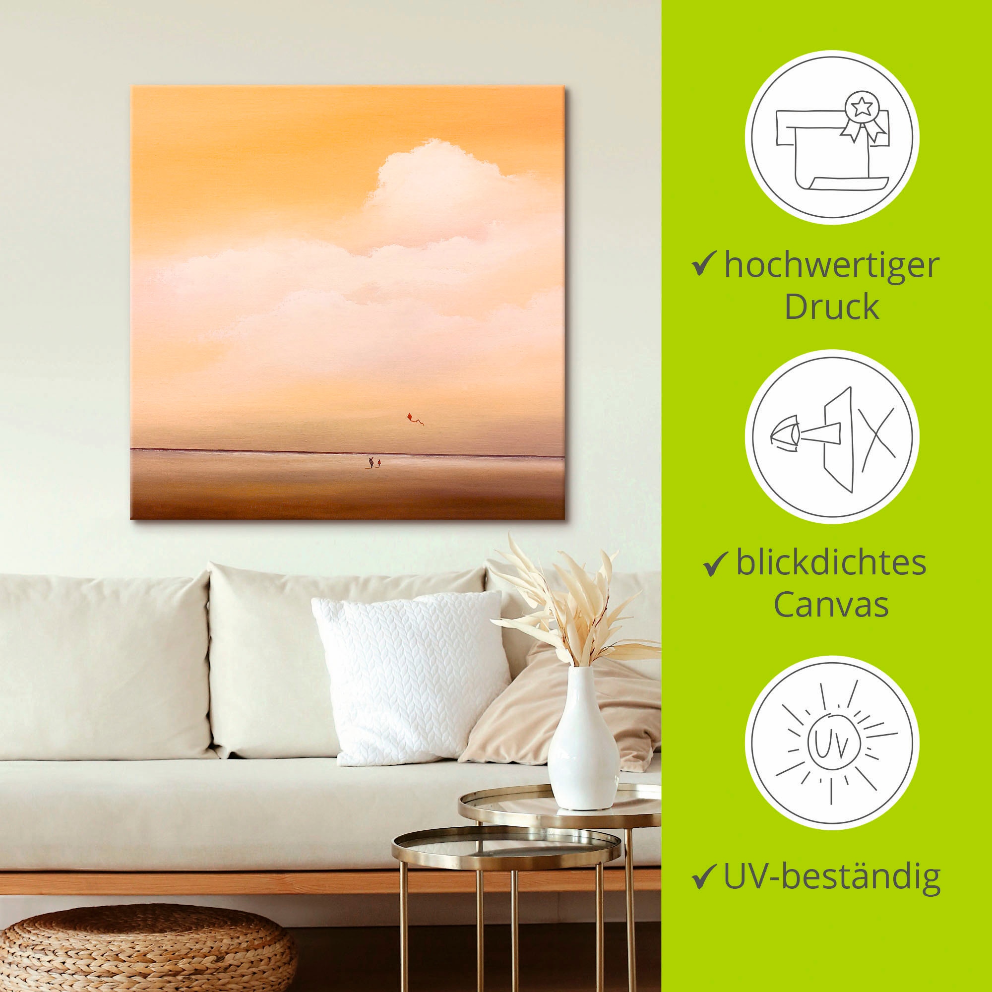 Artland Leinwandbild »Höhenflug« Himmel 1 Stk. tlg. auf Keilrahmen gespannt