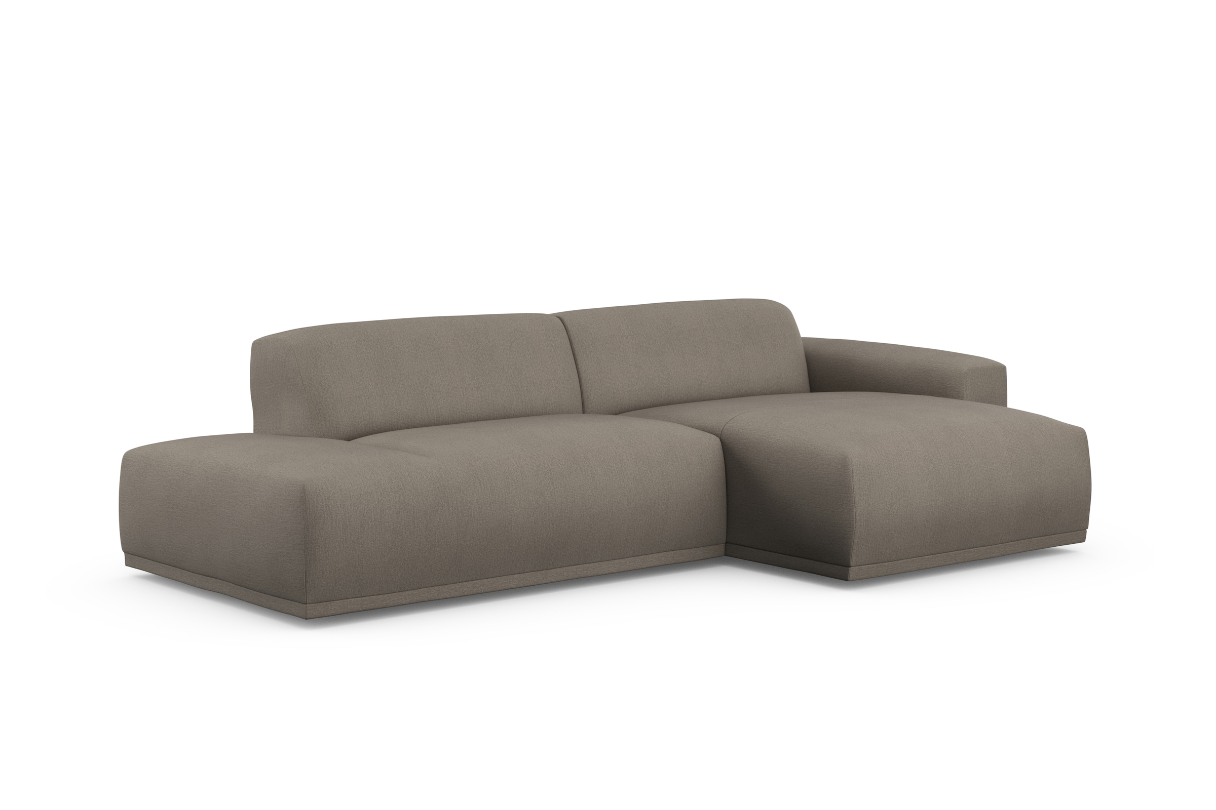 TRENDMANUFAKTUR Ecksofa Braga, aus 2 Teilen, moderner Cord-Stoff