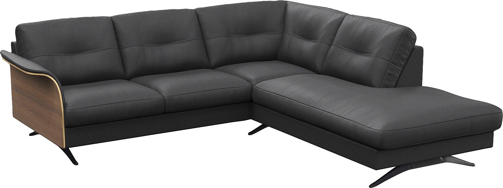 FLEXLUX Ecksofa »Glow, super bequem durch hochwertigem Sitzaufbau mit Federkern, L-Form«, Modernes skandinavisches Design