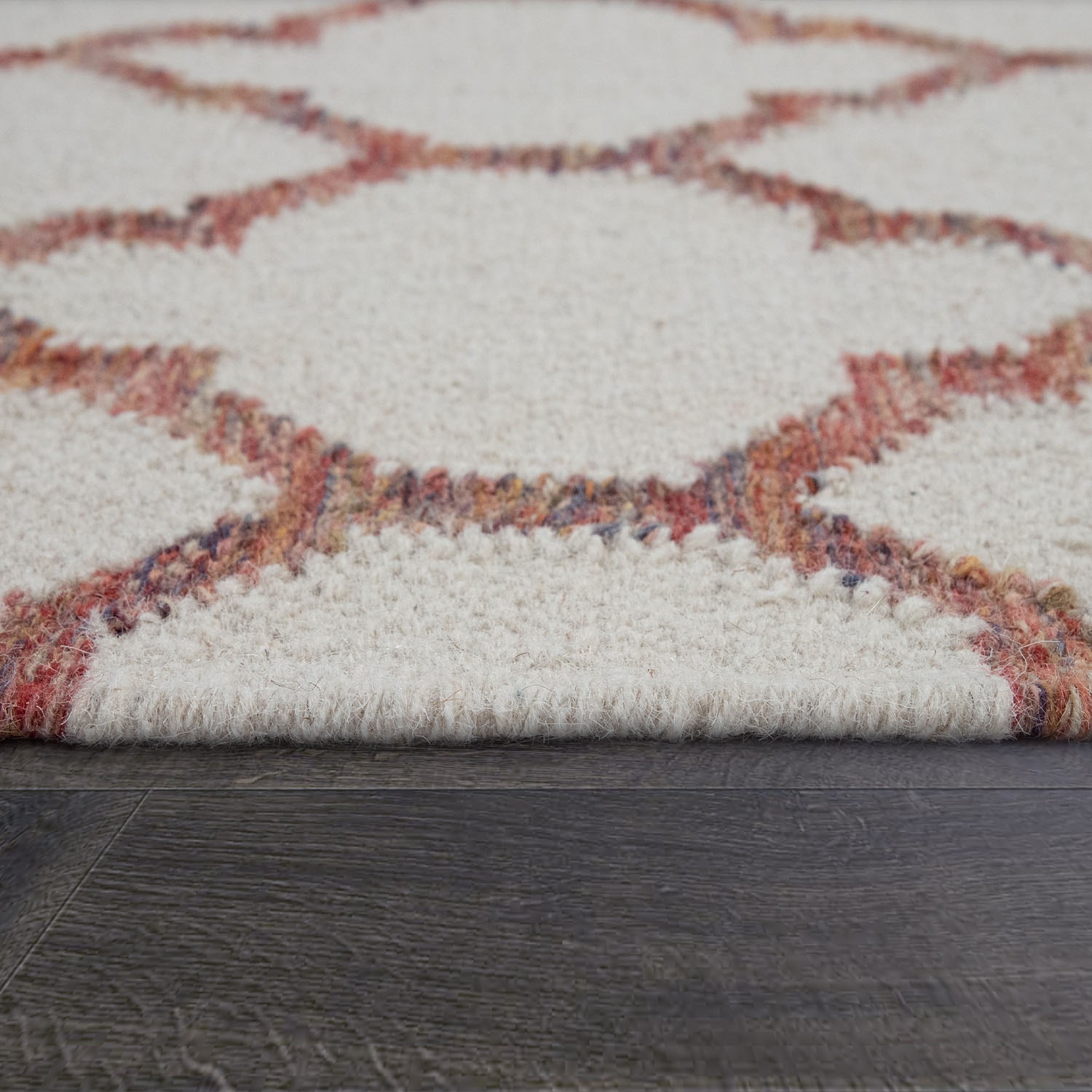 Paco Home Wollteppich »Kenitra 503«, rechteckig, 12 mm Höhe, Handweb Teppich, Flachgewebe, reine Wolle, handgewebt, mit Fransen