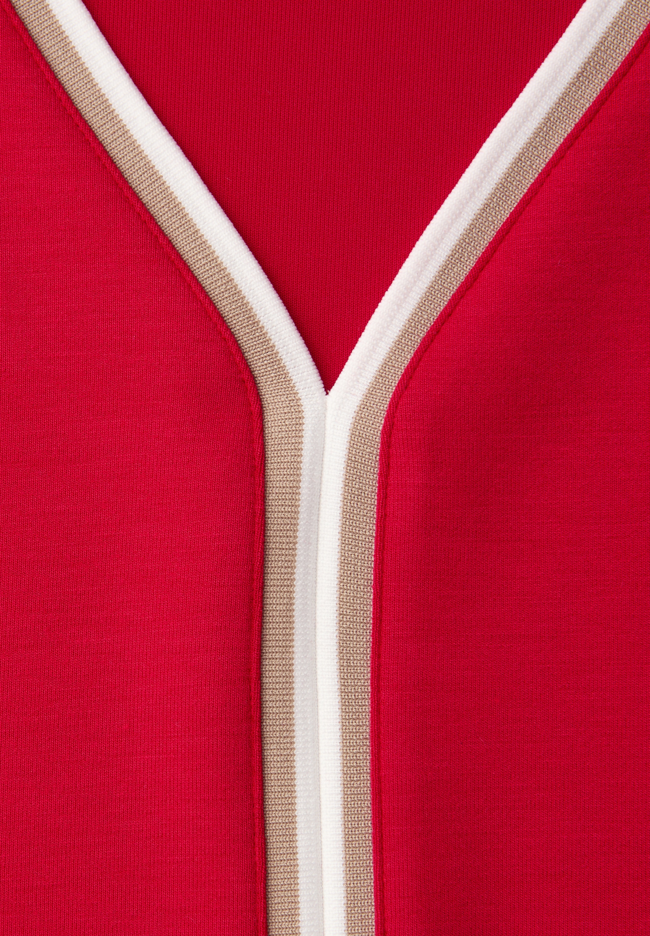 STREET ONE Langarmshirt mit Kontrast-Details