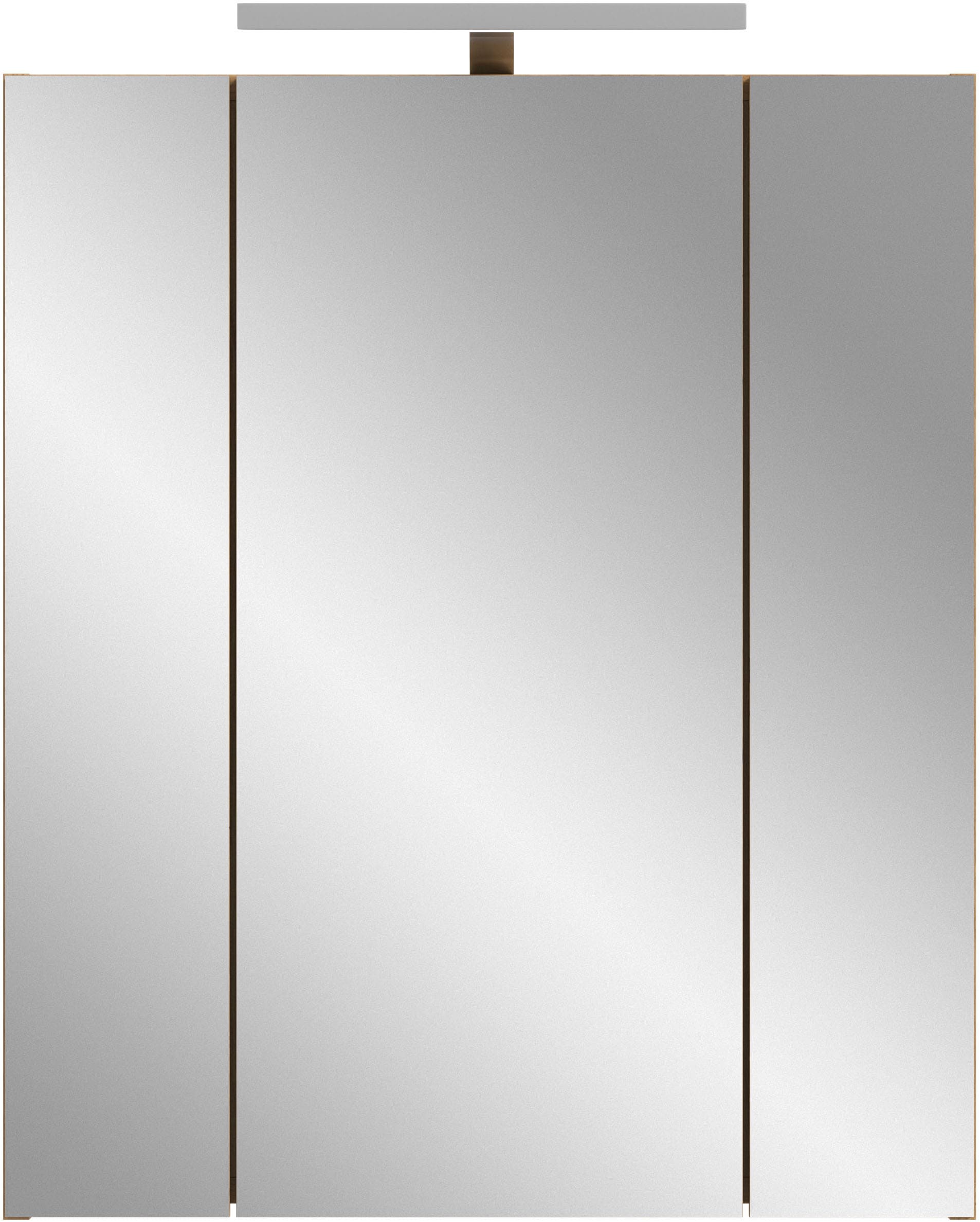 INOSIGN Spiegelschrank 2 Stk. tlg. Florenz, Spiegelschrank inkl. Beleuchtung, Artisan Oak NB,  3-türig