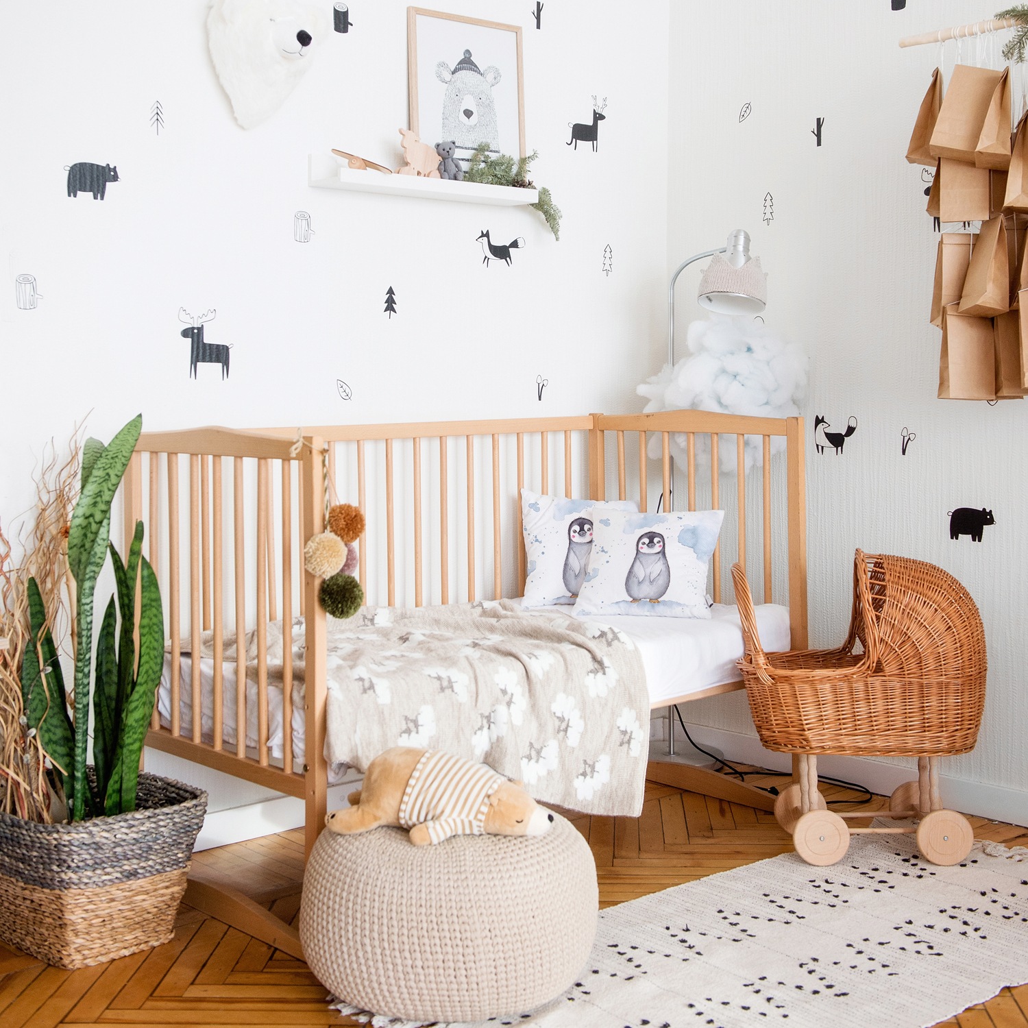 queence Dekokissen »Pinguin Baby«, Kissenhülle mit HD Premium Druck, geruchsneutral, 40x40cm