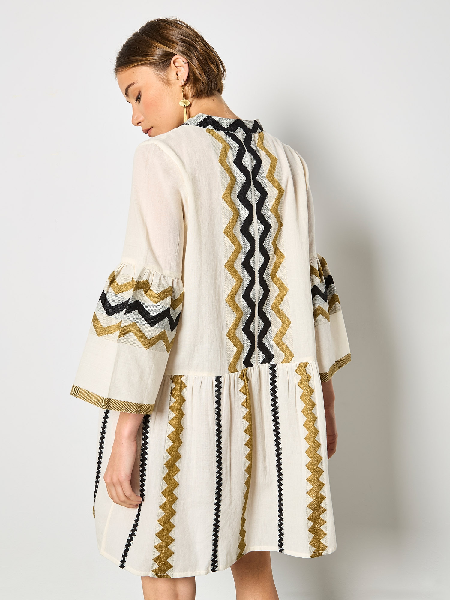 Apricot Abendkleid »Tunika-Kleid« mit Chevron-Muster