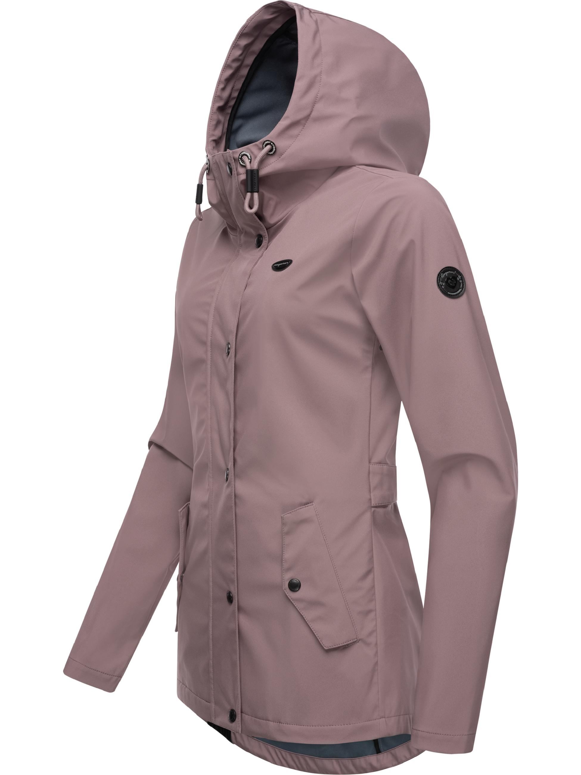 Ragwear Softshelljacke »Softshelljacke Margge Shell«, mit Kapuze, wasserdichte Damen Übergangsjacke mit großer Kapuze