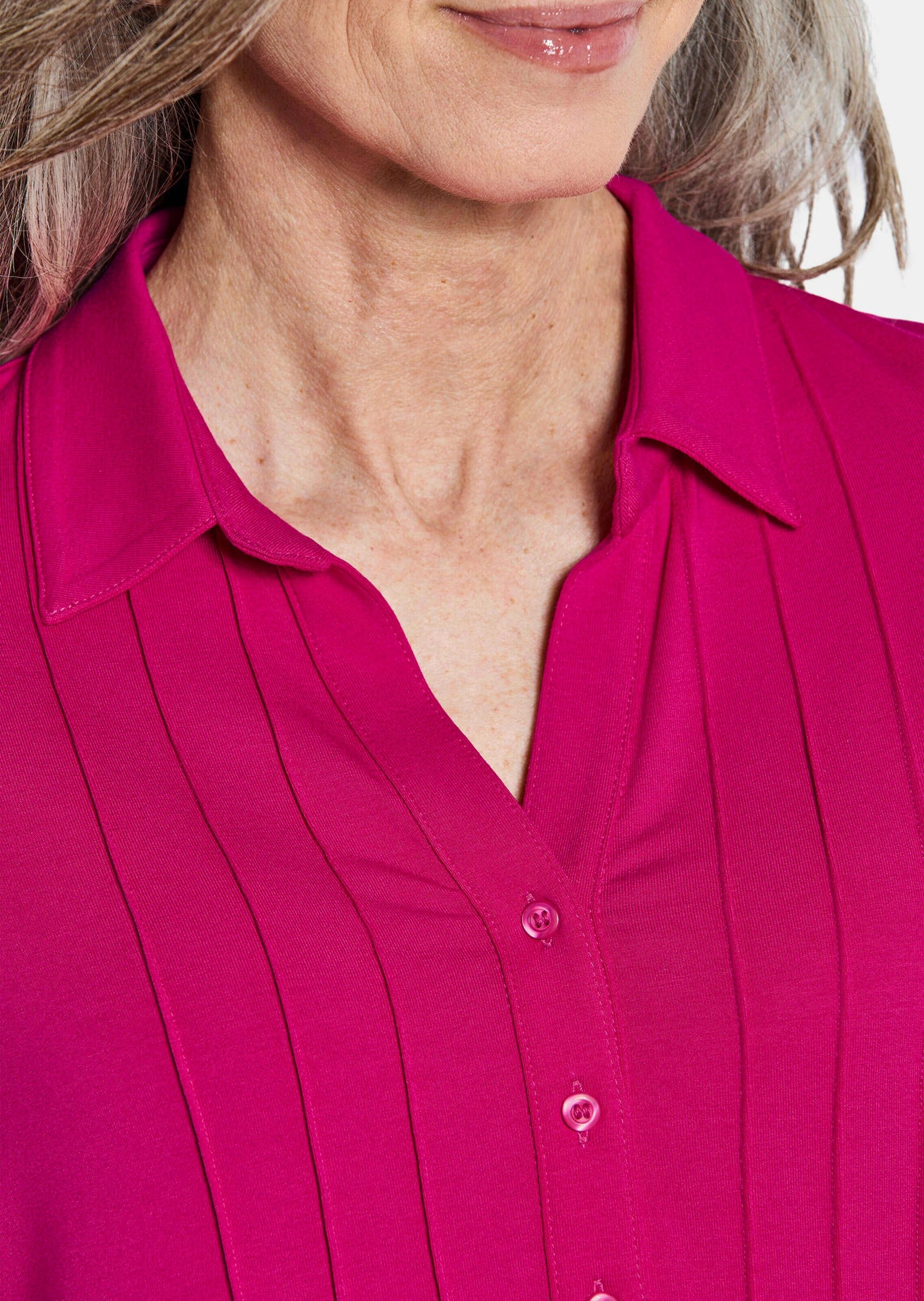 GOLDNER Tunika »Kurzgröße Elegantes Blusenshirt mit Biesen« stretchbequeme Jerseyqualität