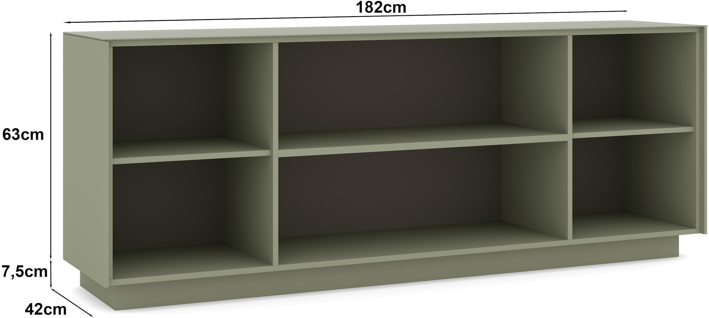 set one by Musterring Lowboard »Reno« 1 Stk. tlg. Mit Sockel in diversen Farben, 71 cm Höhe & Farbauswahl