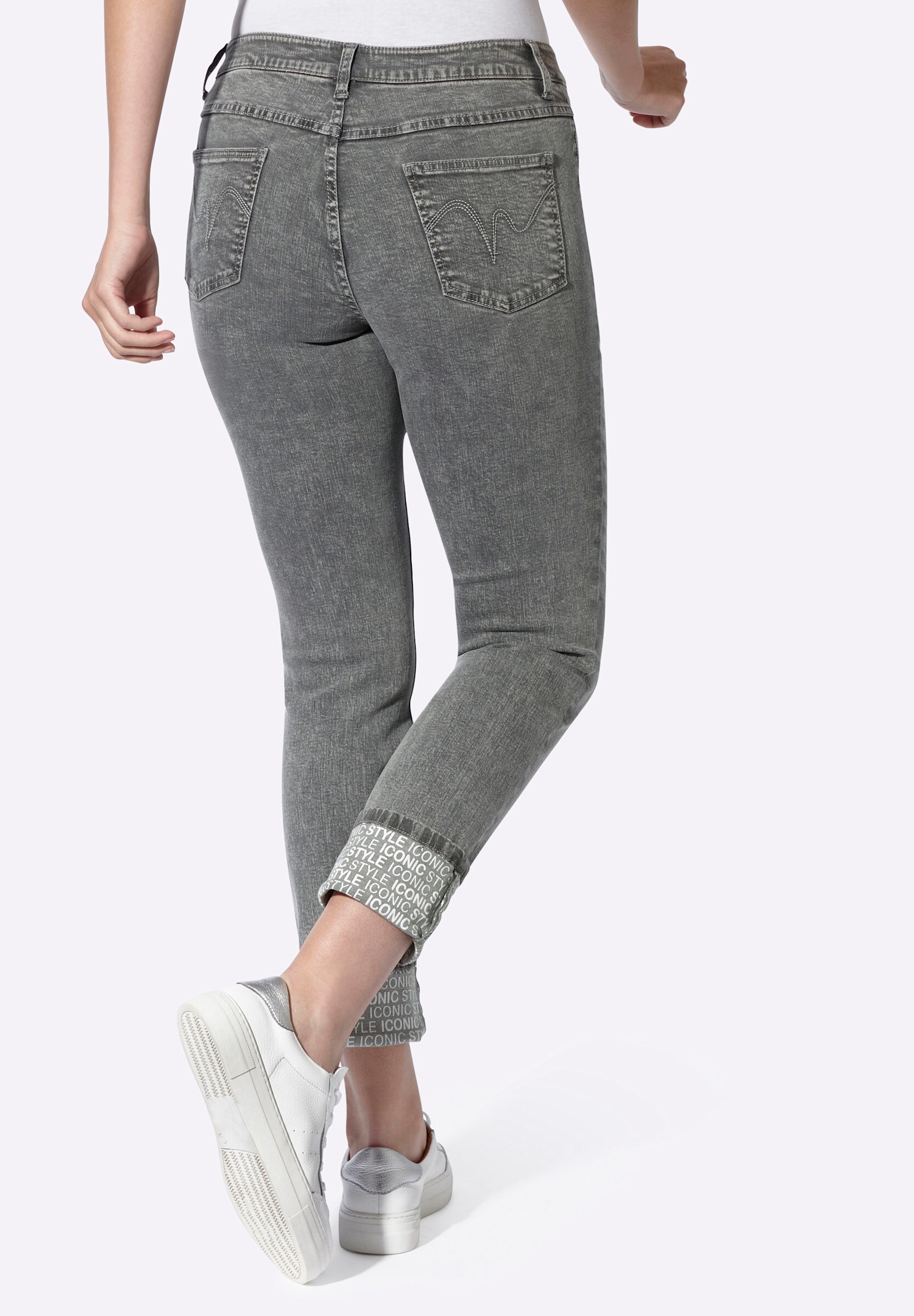 heine 5-Pocket-Jeans »Jeans 5-Pocket-Jeans mit Schriftzug«