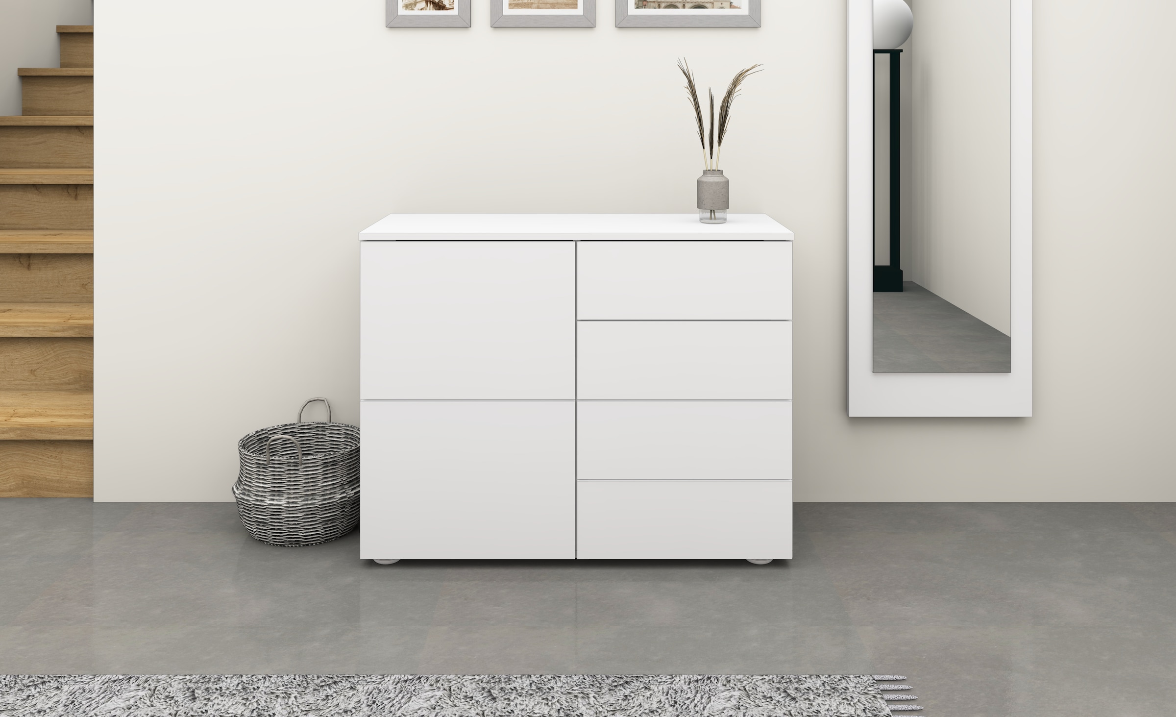 borchardt Möbel Kommode, Drucköffner (Push-To-Open), höhenverstellbare Einlegeböden