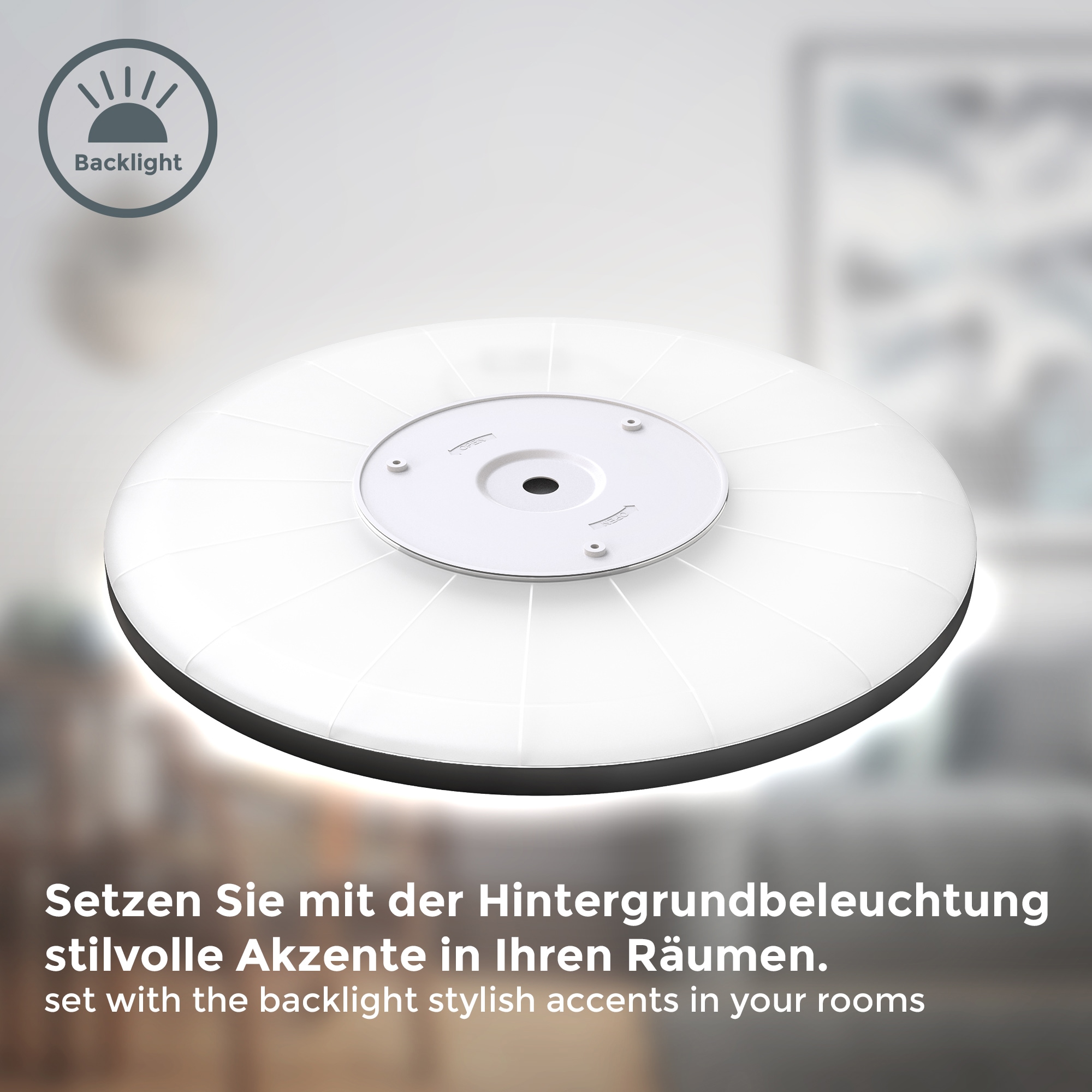 B.K.Licht Panel, 1 flammig, Leuchtmittel LED-Modul | LED fest integriert, Deckenleuchte, 22 Watt, ultra-flach, indirektes Licht, neutralweiß
