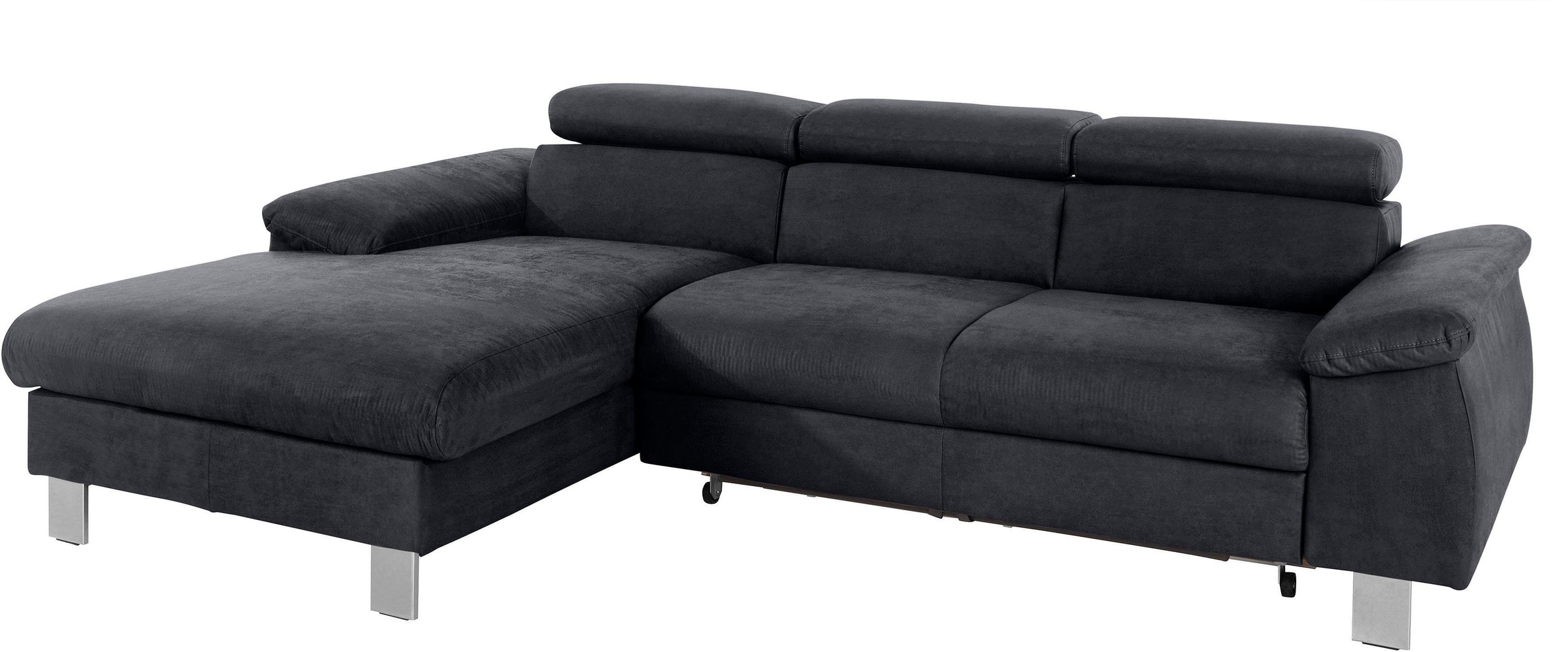 COTTA Polstergarnitur »Komaris L-Form«, (Set), Set bestehend aus: Ecksofa mit Kopfteilverstellung & Hocker