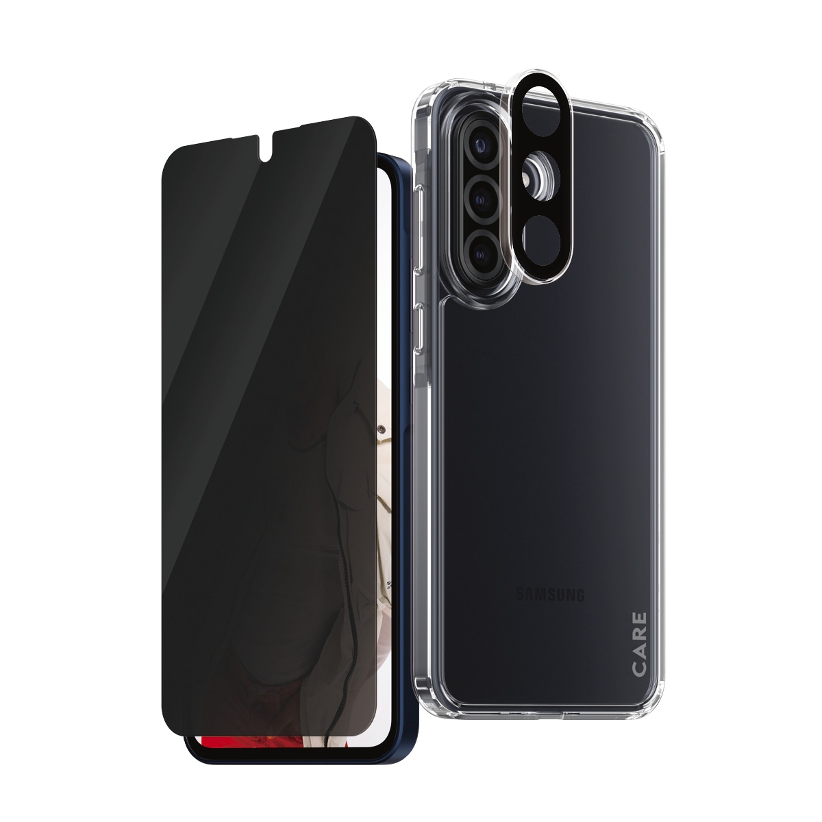CARE by PanzerGlass Displayschutzglas »3-in-1 Protection Urban Combat Case + Screen Protection + Hoops«, für Samsung Galaxy A36, Displayschutzfolie, Schutzfolie, Bildschirmschutz, kratz- & stoßfest