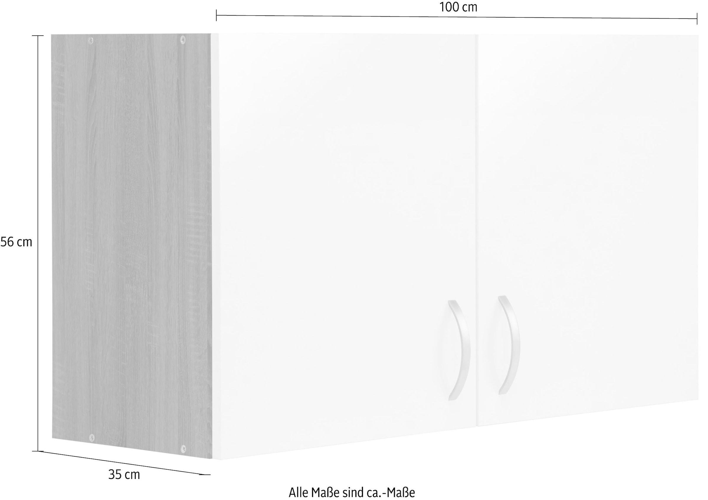 wiho Breite 100 cm Rechnung Hängeschrank auf breit Küchen kaufen »Flexi«,