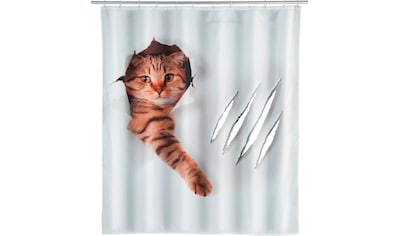 WENKO Duschvorhang »Cute Cat«, Höhe 200 cm, Polyester, waschbar kaufen