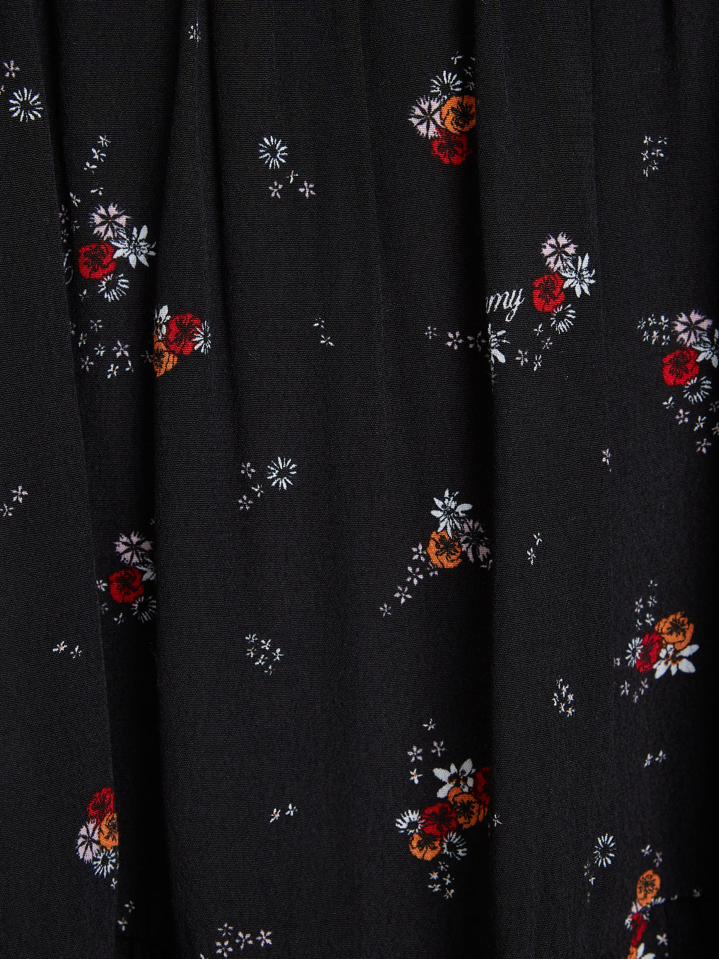 Tommy Jeans Blusenkleid »TJW BLACK FLORAL TIERD DRESS EXT«, mit Blumenprint