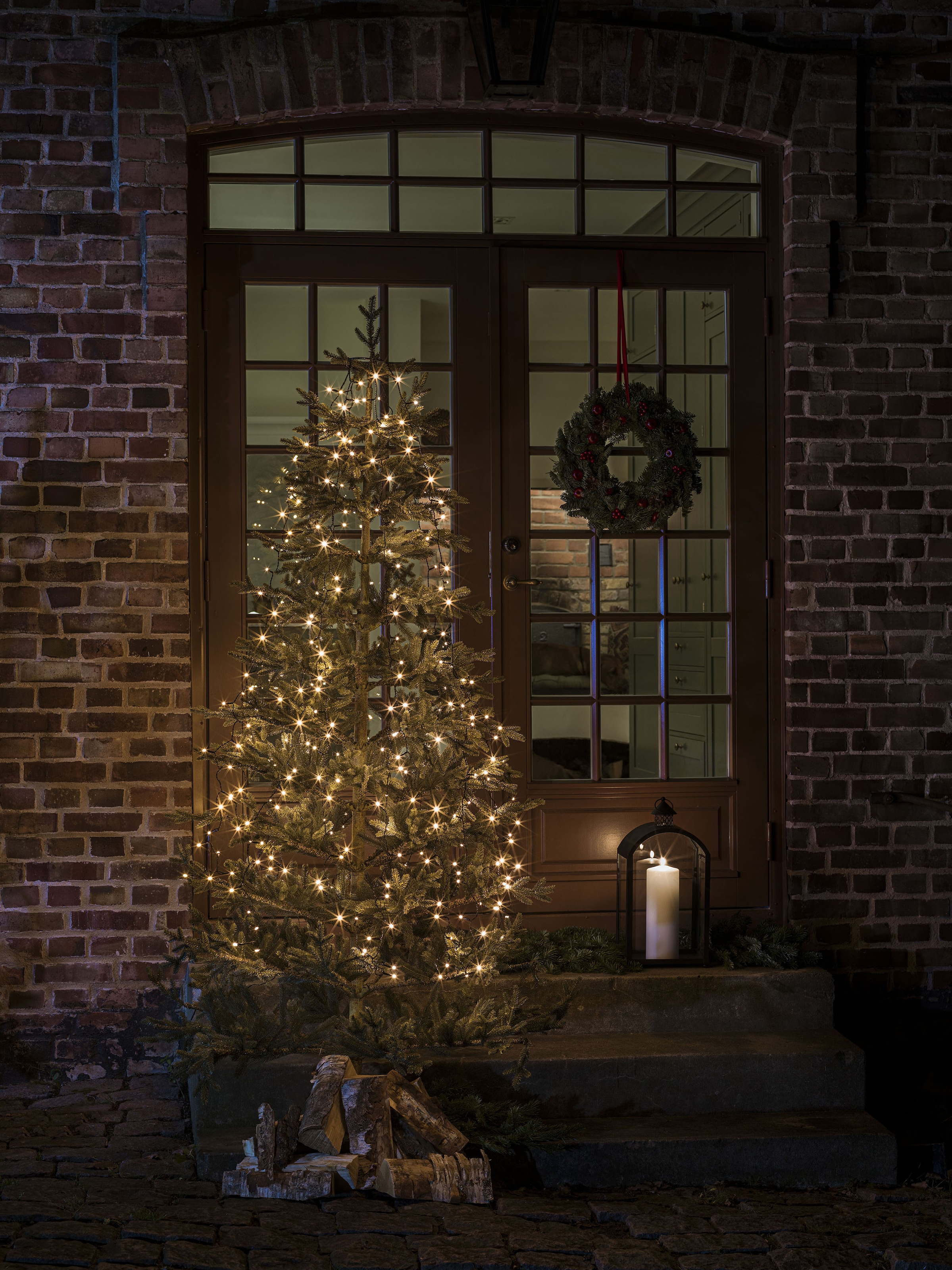 KONSTSMIDE LED-Baummantel »Weihnachtsdeko aussen, Christbaumschmuck«, 270  St.-flammig, LED Lichterkette 6 Stränge à 45 gefrostete warm weiße Dioden  bequem online kaufen