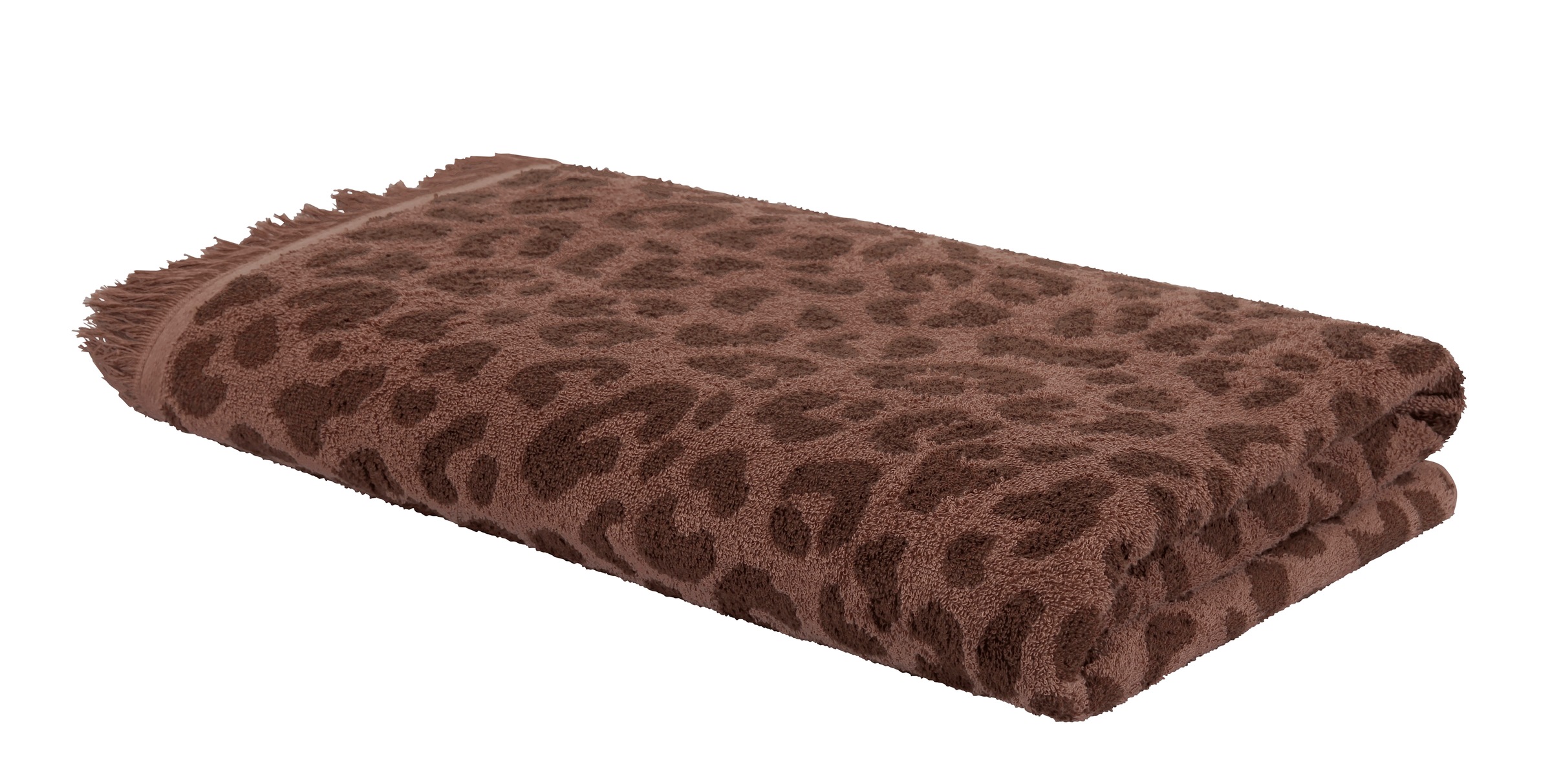 OTTO home Strandtuch »Tiffani, Leopardenmuster, Premium Strandtücher 2-tlg, 500 gr/m²« 90x180 cm, Animal Print, Leo, modern, Urlaub, mit Fransen