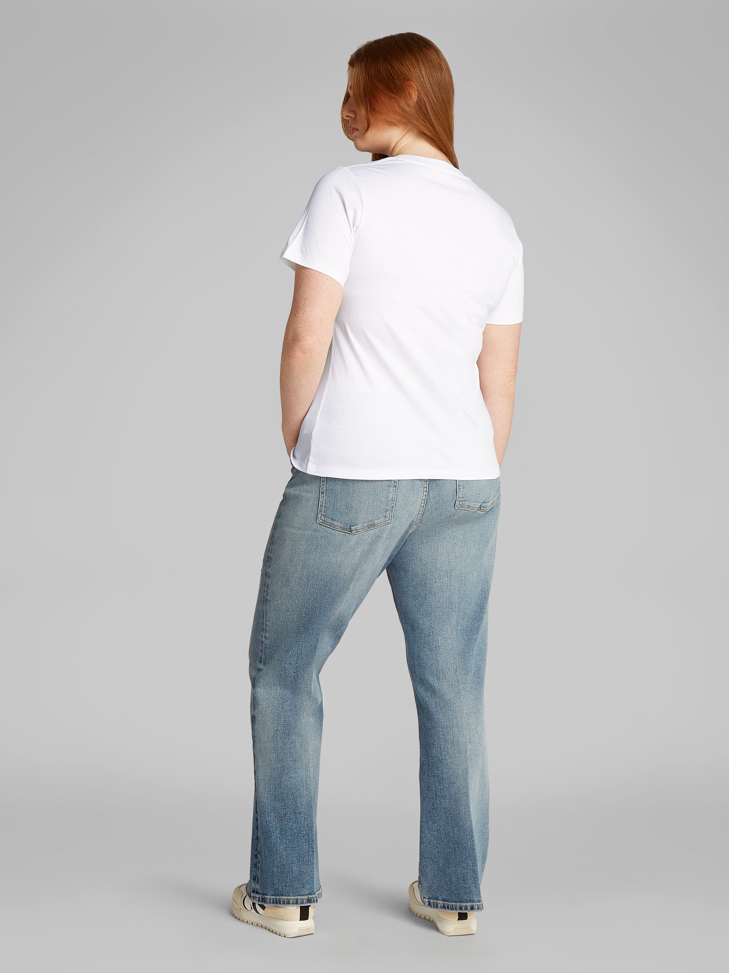 Calvin Klein Jeans Plus T-Shirt »PLUS GRADIENT MONOLOGO SLIM TEE«, in großen Größen