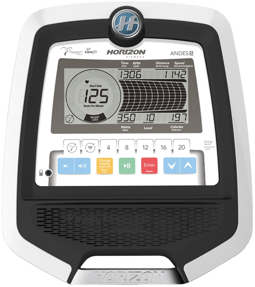Horizon Fitness Ellipsentrainer-Ergometer »Andes 5 Viewfit«, klappbar