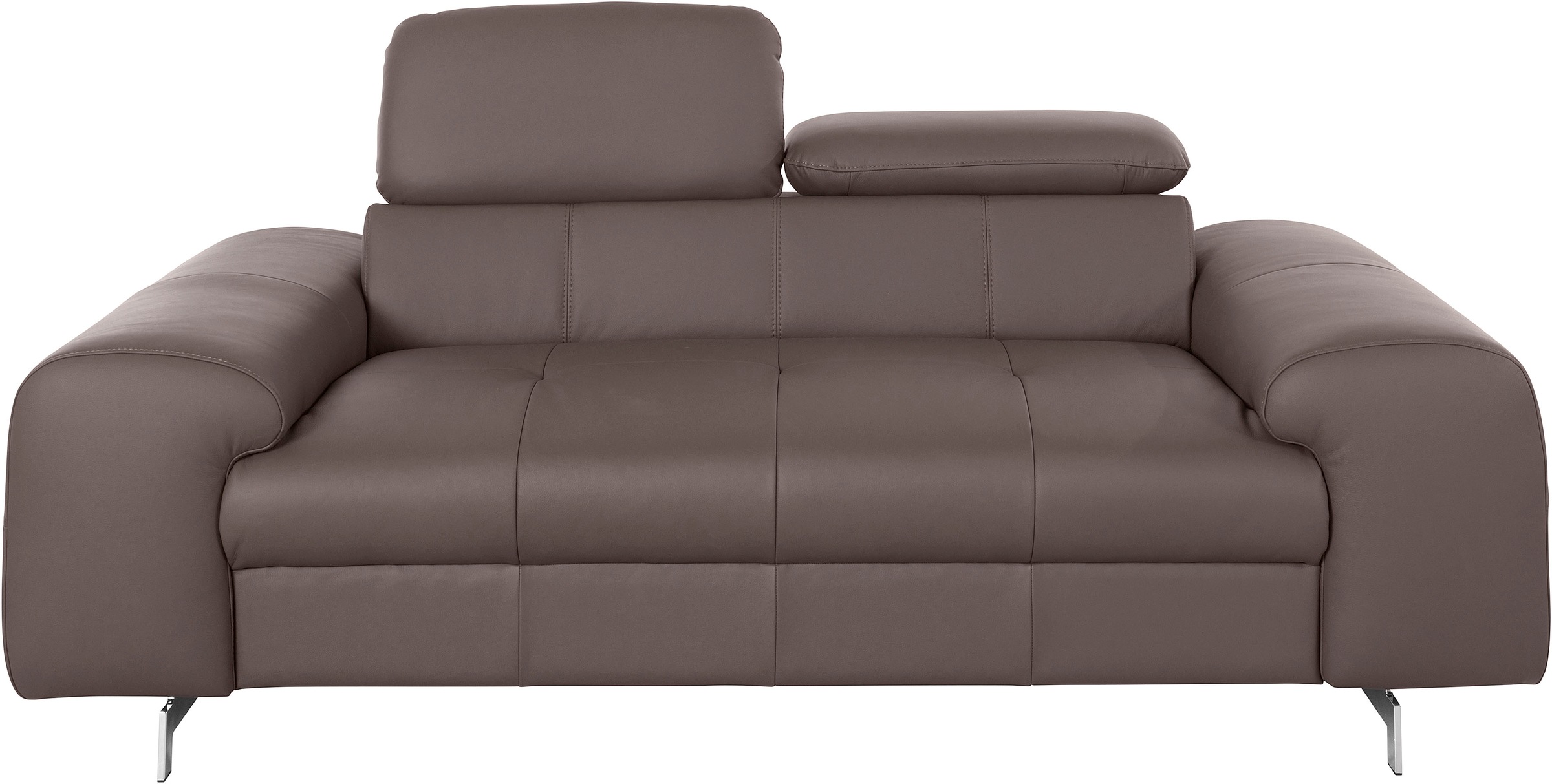COTTA 2-Sitzer »Chef«, Big-Sofa mit Kopfteilverstellung, edle Metallkufen
