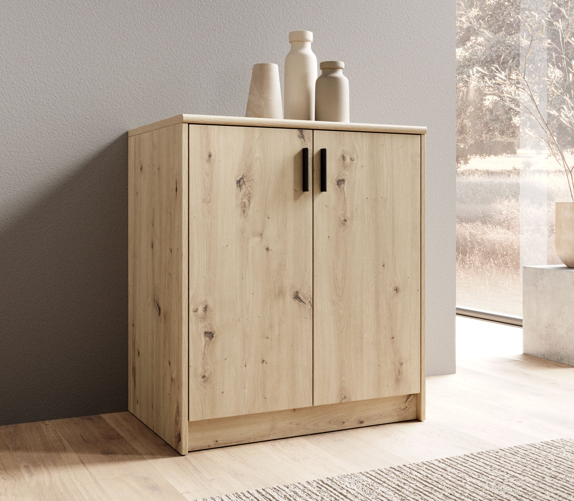 HBZ Sideboard »Nelly Kommode, BxHxT 74x86x50cm« 1 Stk. tlg. Breite 74cm, Einlegeböden verstellbar, foliert
