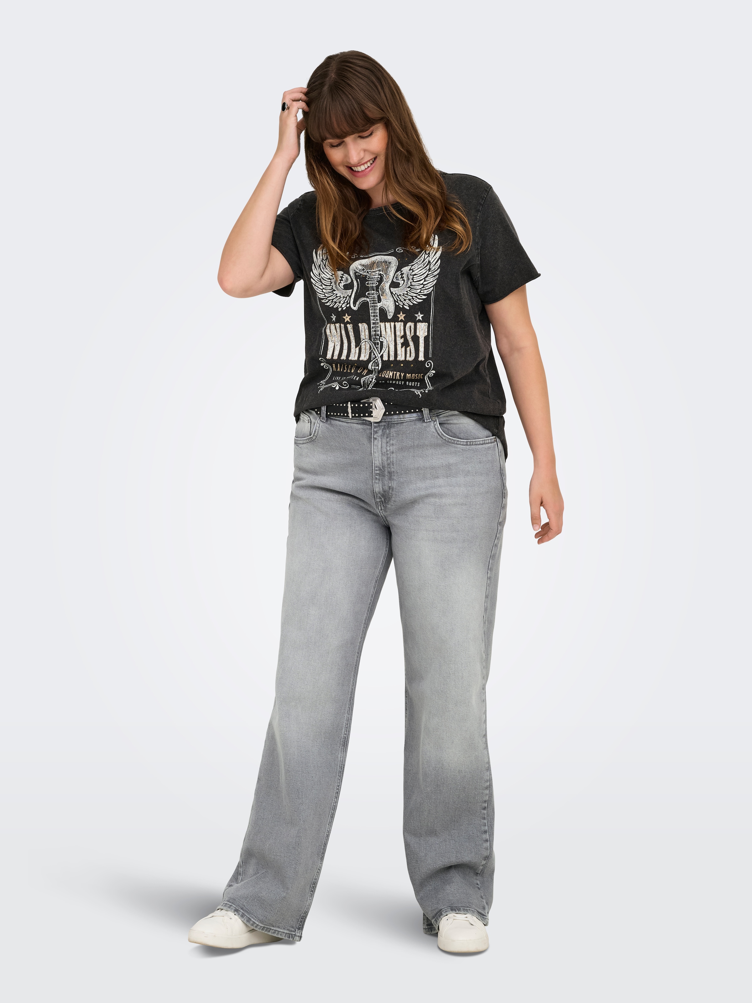 ONLY CARMAKOMA Weite Jeans »CARJUICY HW WIDE LEG REA707 DNM« Baumwollmischung, High Waist