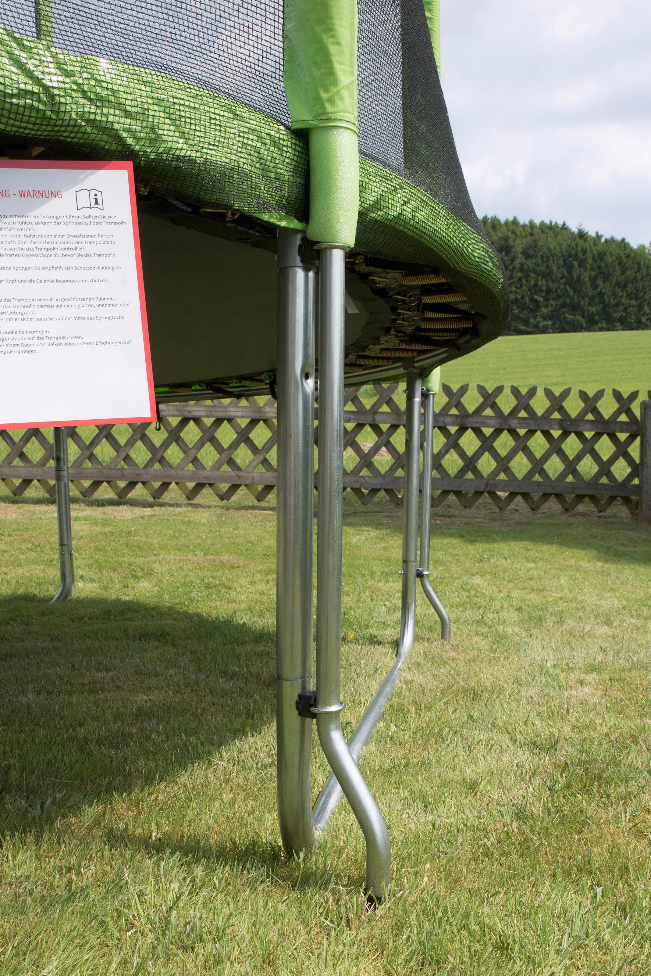 STAMM SPORTS Gartentrampolin »SS-GT«, Ø 366 cm, (3 tlg.), Anti-Roll-Over-Schutz, farbig verkleidete Netzpfosten