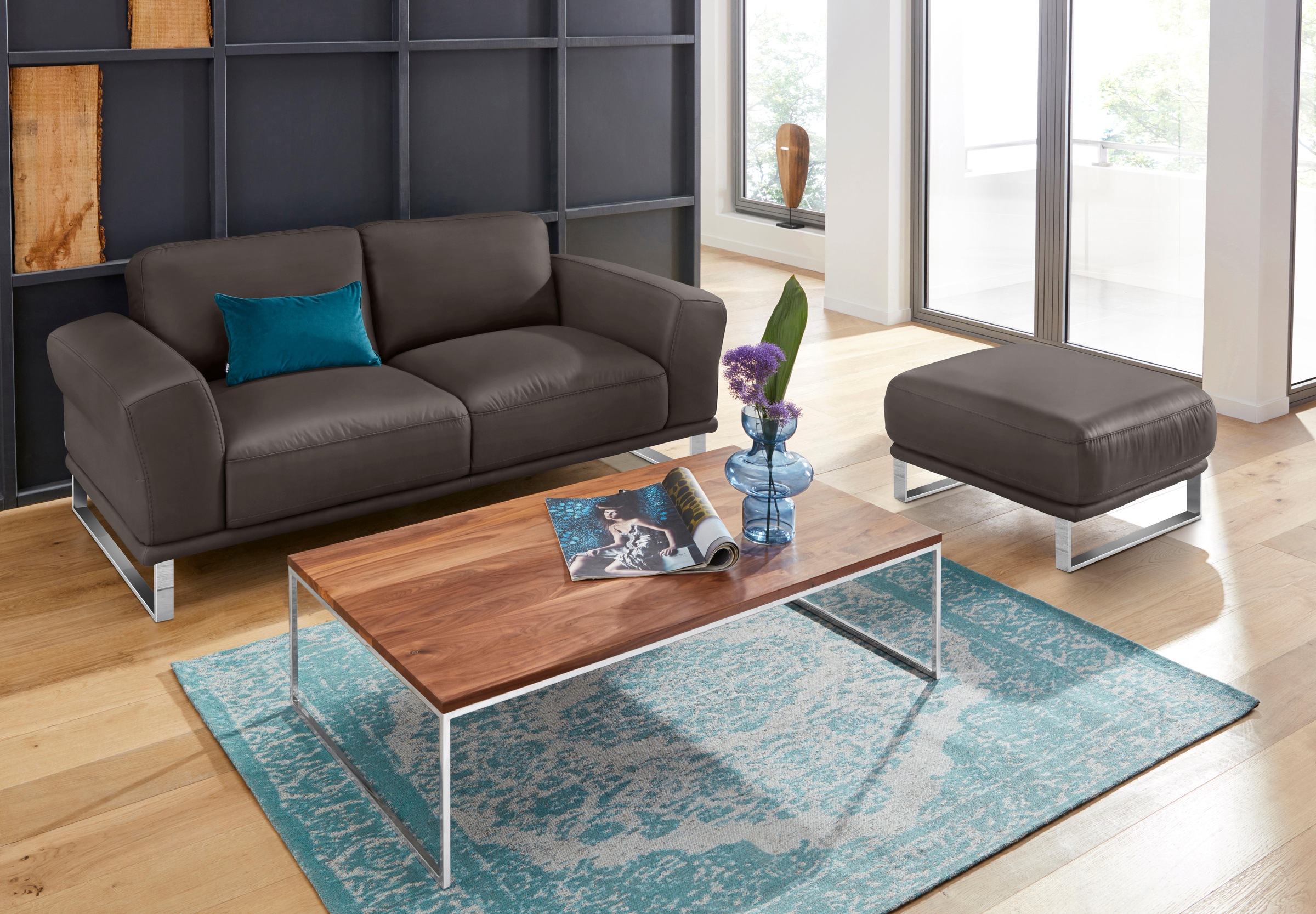 W.SCHILLIG 2-Sitzer »montanaa«, mit Metallkufen in Chrom glänzend, Breite 192 cm
