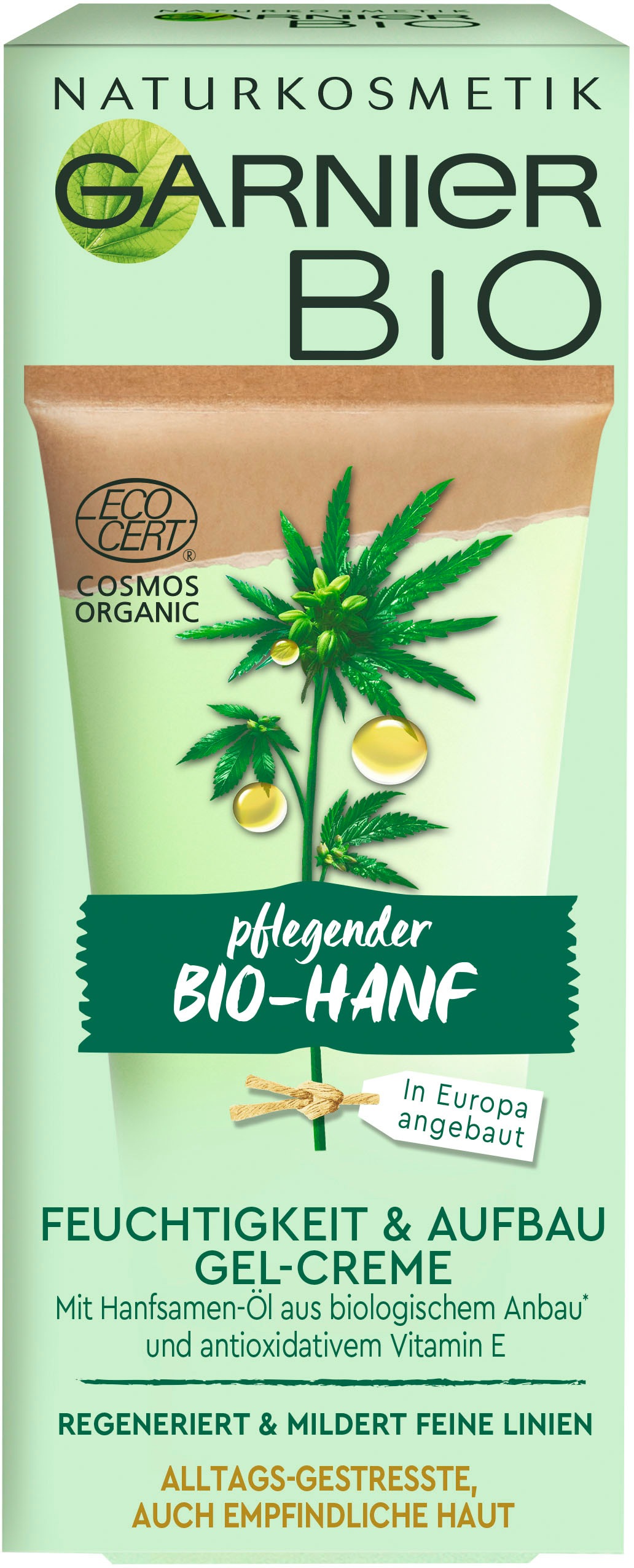 GARNIER Feuchtigkeitscreme »Bio-Hanf bei Feuchtigkeit ♕ Gel-Creme«, Aufbau & Naturkosmetik