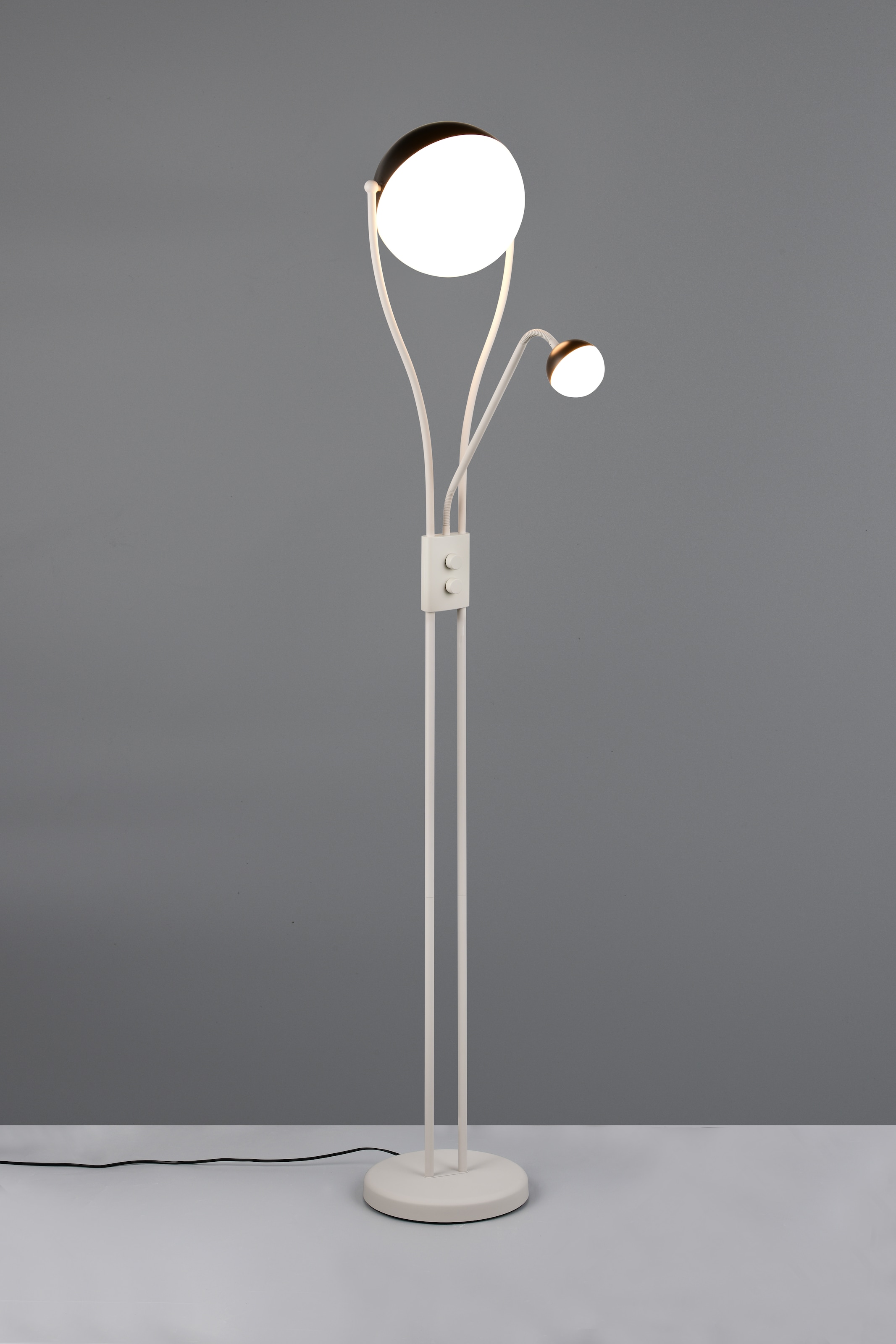 TRIO Leuchten LED Stehlampe »CHRIS, LED Stehleuchte, mit Lesearm, Drehdimmer« LED-Board 1 Stk. Warmweiß flexibles Leselicht getrennt schalten + dimmen, warmweißes Licht 3000K