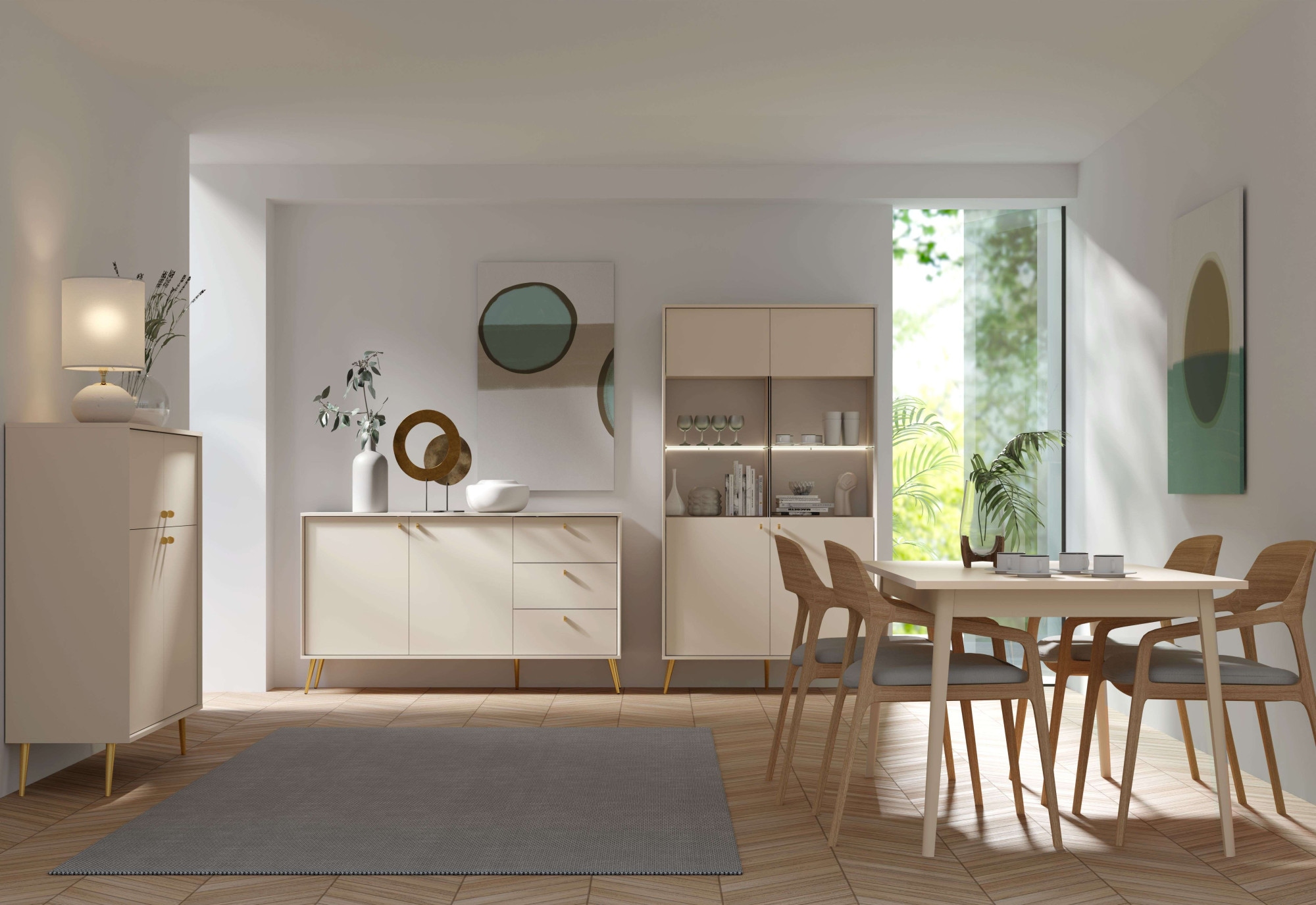 Home affaire Esstisch »ROMELIS beige Küchentisch 180x90 cm, modernes Design« pflegeleichter Tisch, Esszimmertisch, FSC®-zertifiziert