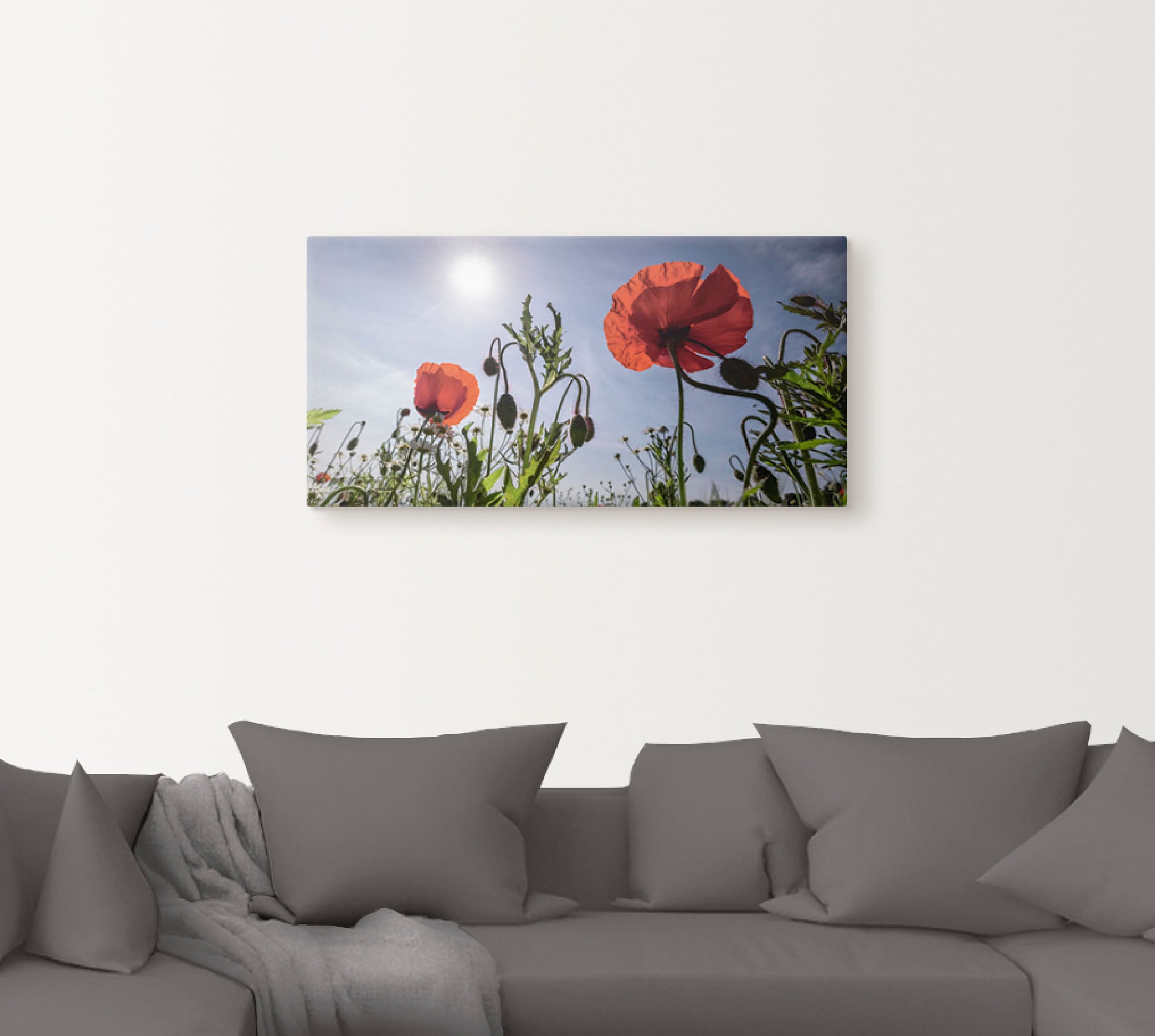 Artland Wandbild »Mohnblumen im Frühling«, Blumenwiese, (1 St.), als Alubild, Outdoorbild, Leinwandbild in verschied. Größen