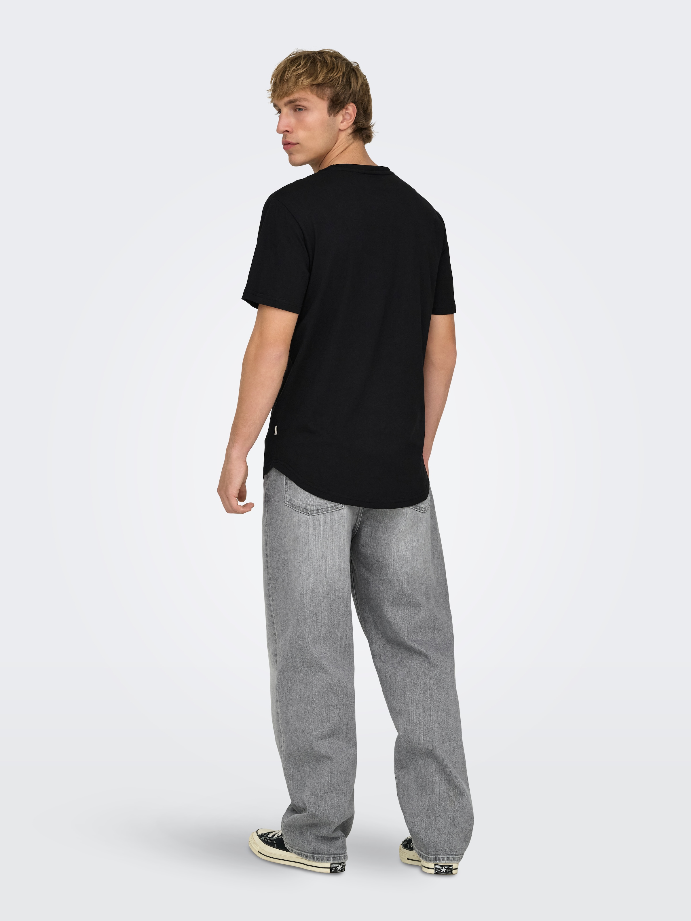 ONLY & SONS Rundhalsshirt »ONSMATT LONGY SS TEE 3-PACK« Packung, 3 Stk.