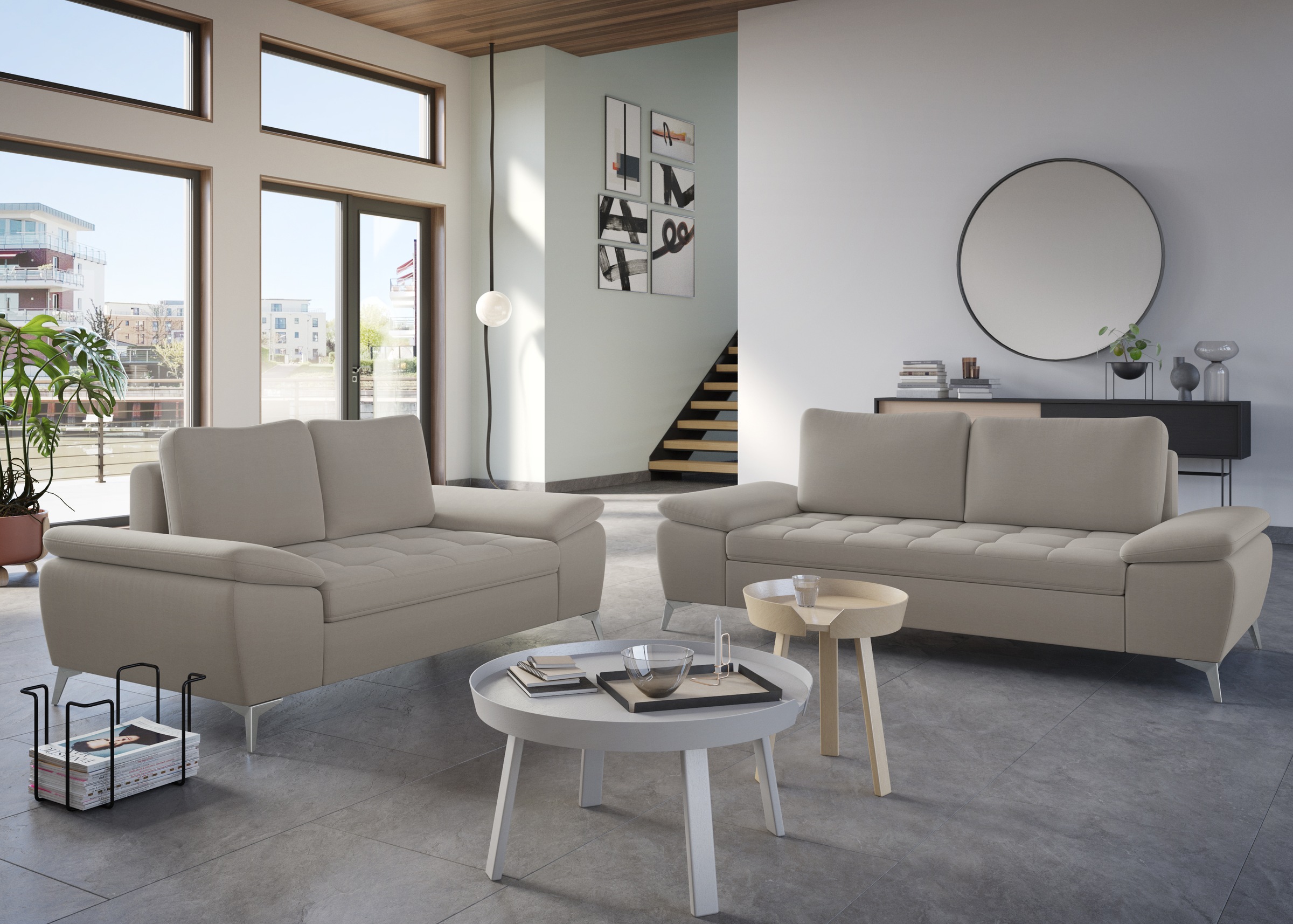sit&more 2-Sitzer »Latigo«, mit hochwertigen Metallfüßen
