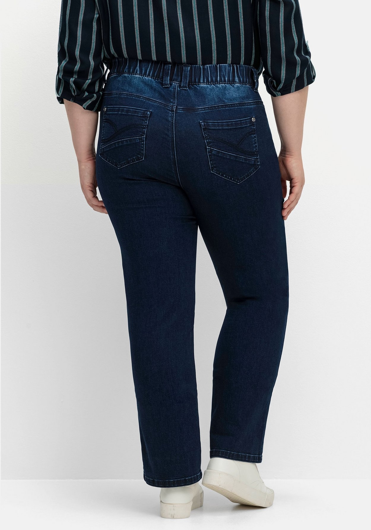Sheego Schlupfjeans »Gerade Jeans mit Powernetz-Einsatz«