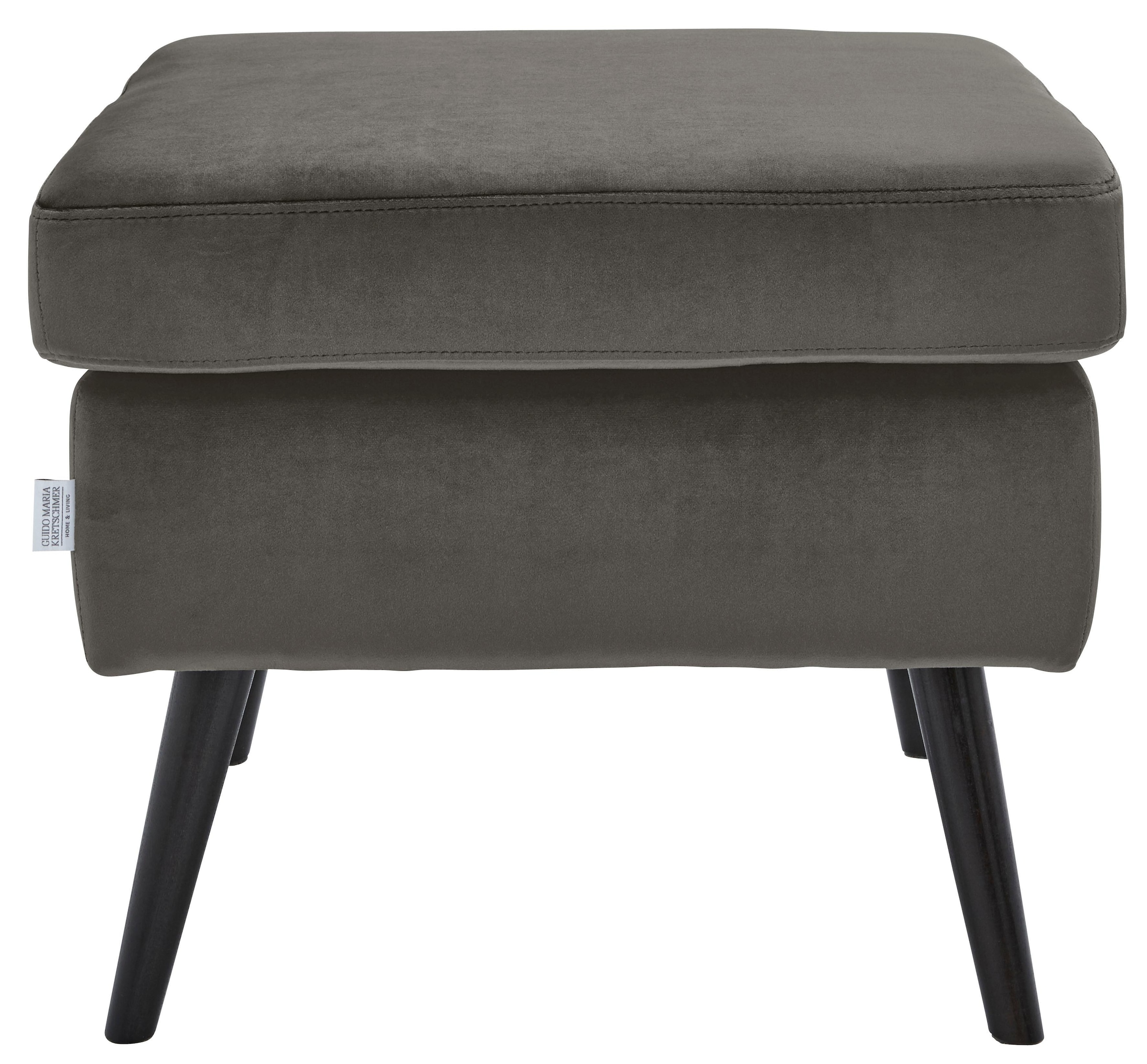 Guido Maria Kretschmer Home&Living Sessel »Salla auch in Fellimitat und Feincord, viele Bezugsarten, Ohrensessel«, wahlweise mit oder ohne Hocker; großer Sessel: Maße B/T/H: 78/94/118cm