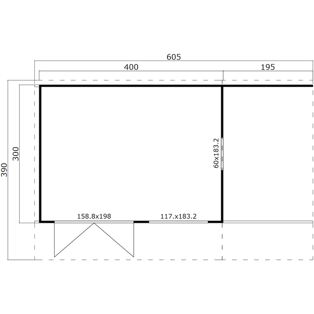 LASITA MAJA Gartenhaus »DOMEO 7 CARBONGRAU/ANTHRAZIT«, (Set)