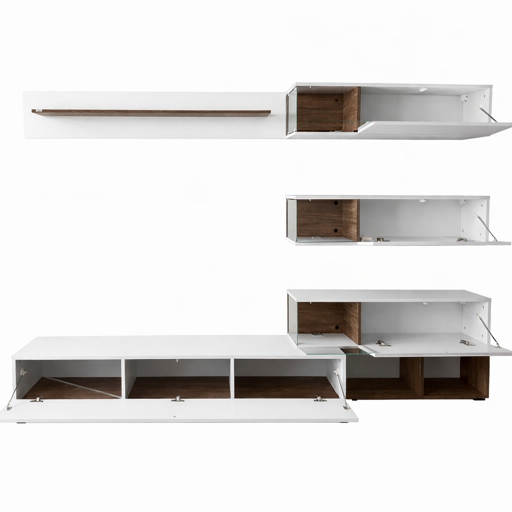 OTTO home Wohnzimmer-Set »Lego Anbauwand, Wohnkombination, Wohnzimmer-Set« 4 Stk. tlg.