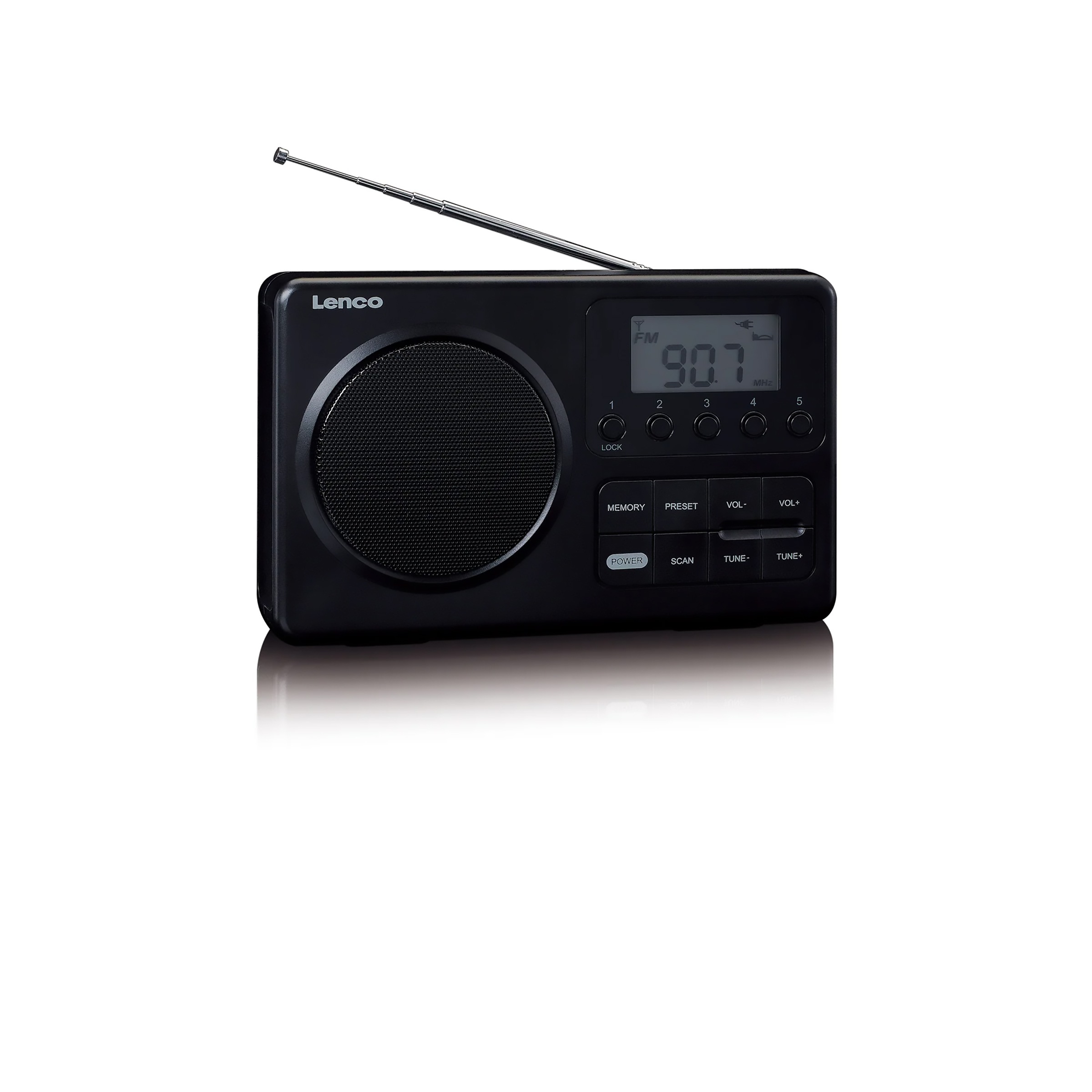 Lenco UKW-Radio »MPR-035BK« ( FM-Tuner ) tragbar, mit Display, Netz-/Batteriebetrieb