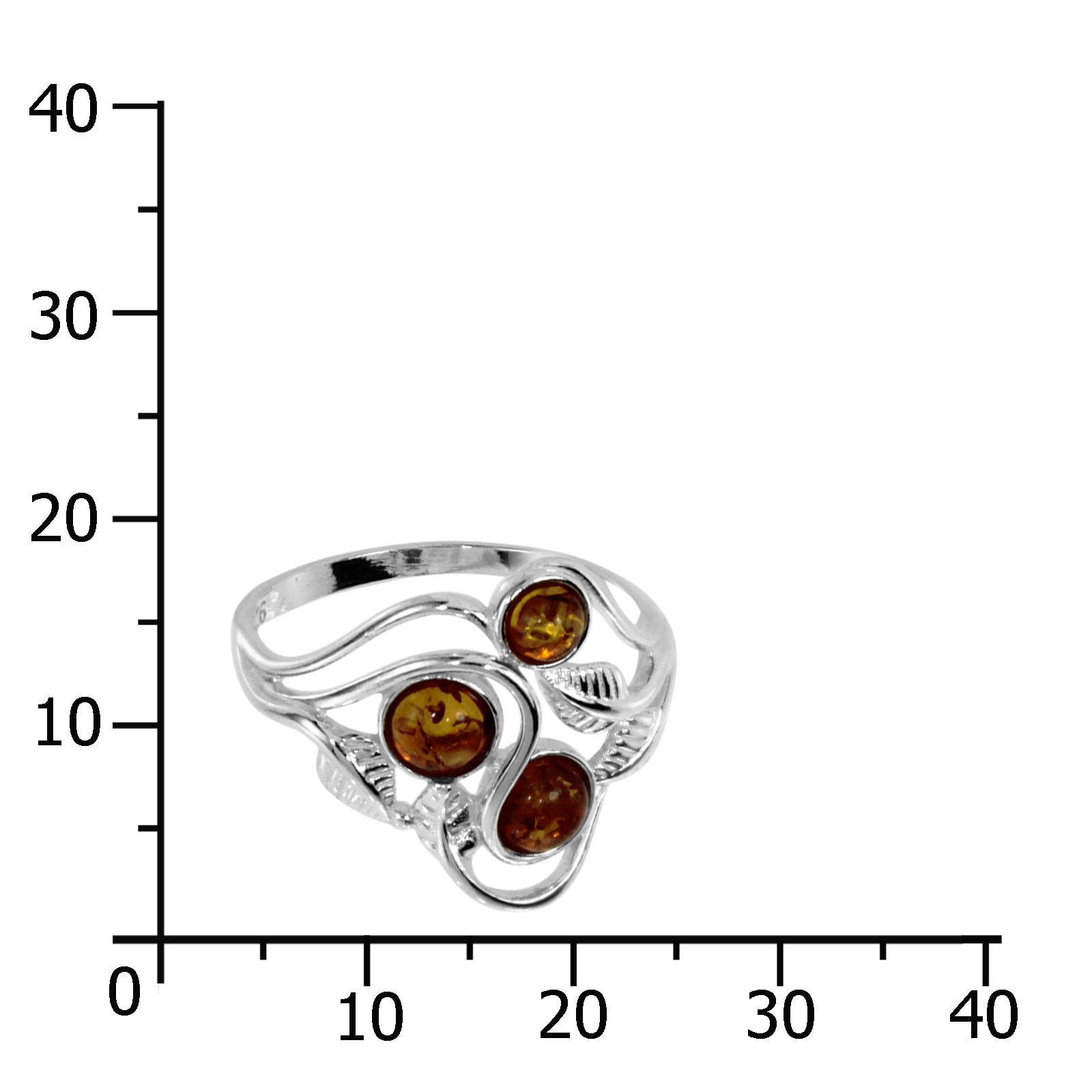 OSTSEE-SCHMUCK Fingerring »- Ladessa - Silber 925/000 - Bernstein«