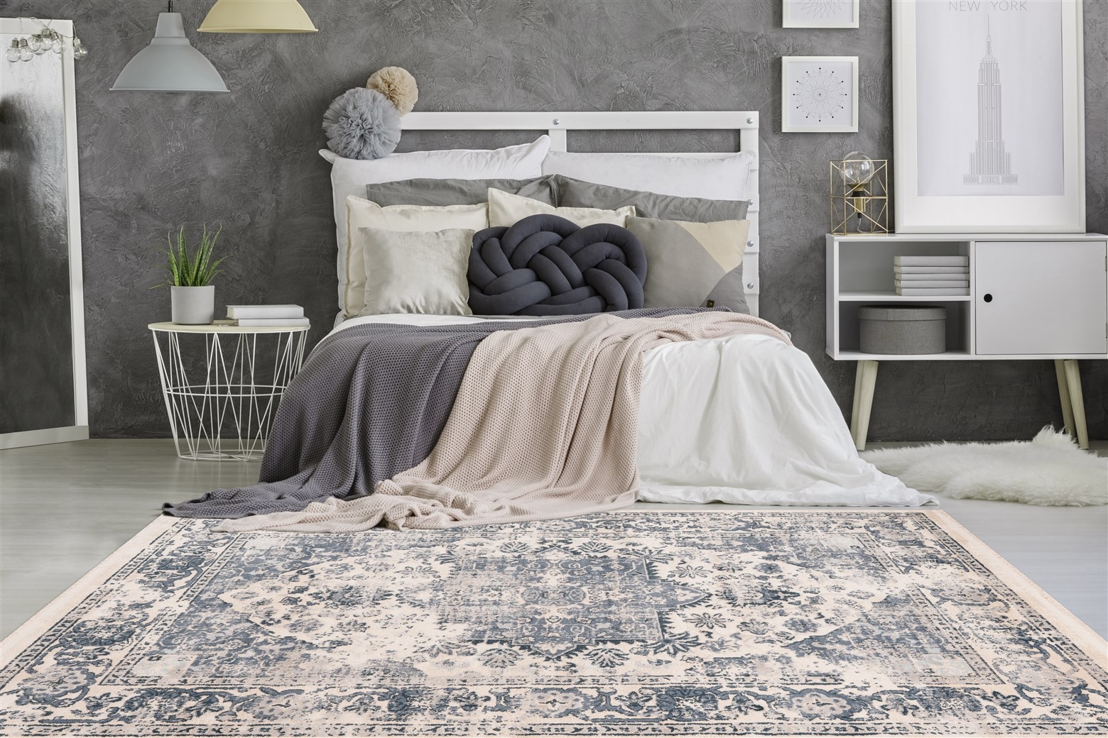 Arte Espina Teppich »Palace 700«, rechteckig, 13 mm Höhe, Soft Touch, Vintage-Design, dezente Farben
