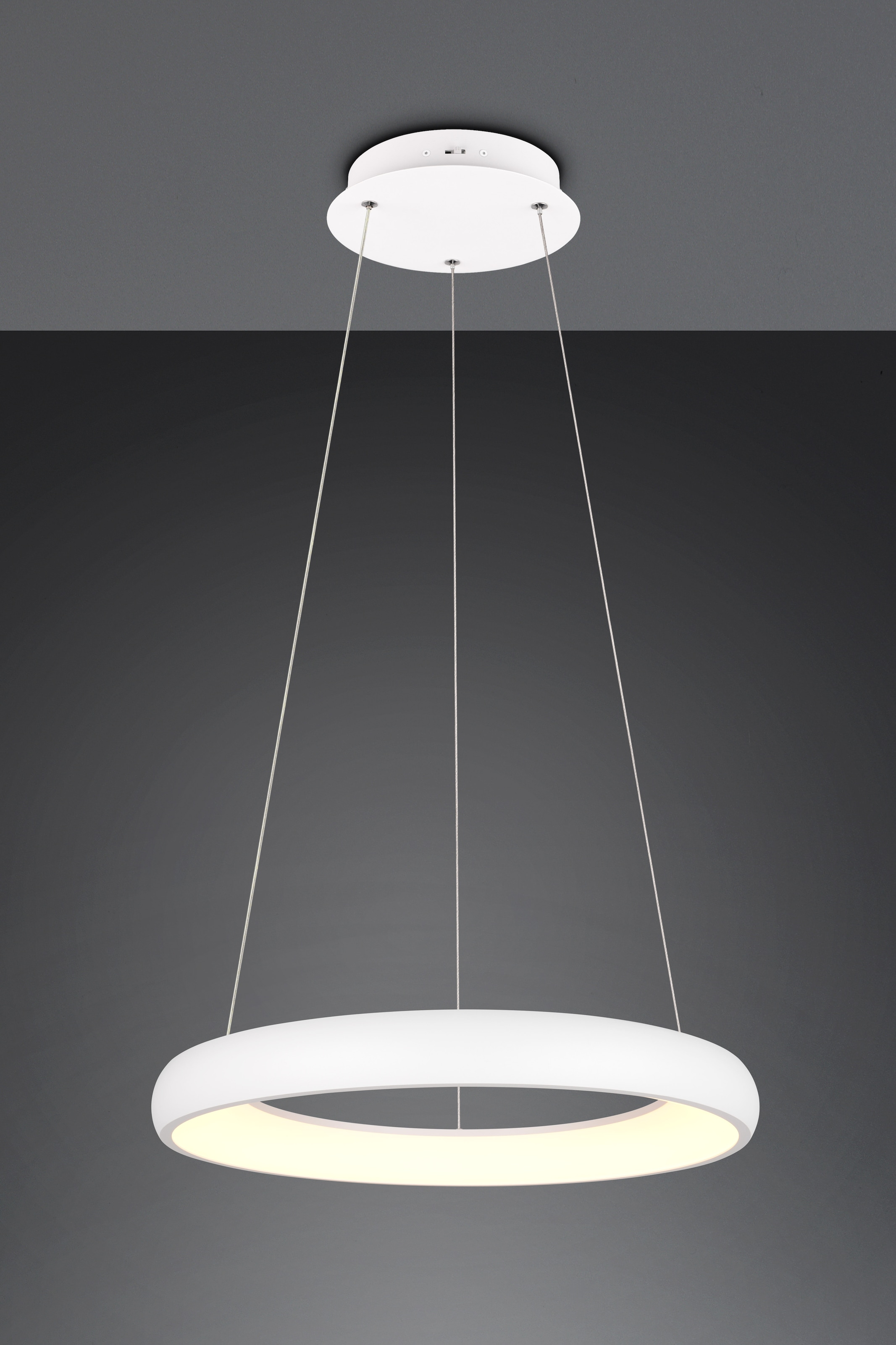 TRIO Leuchten LED Pendelleuchte »CARDONA, LED Ring Hängeleuchte, 4400 Lumen 38W, Lichtfarbe einstellbar« LED-Board 1 Stk. warmweiß - kaltweiß 2300/3000/4000K warmweiß bis kaltweiß, 3 Stufen dimmbar Höhe 150cm Ø62