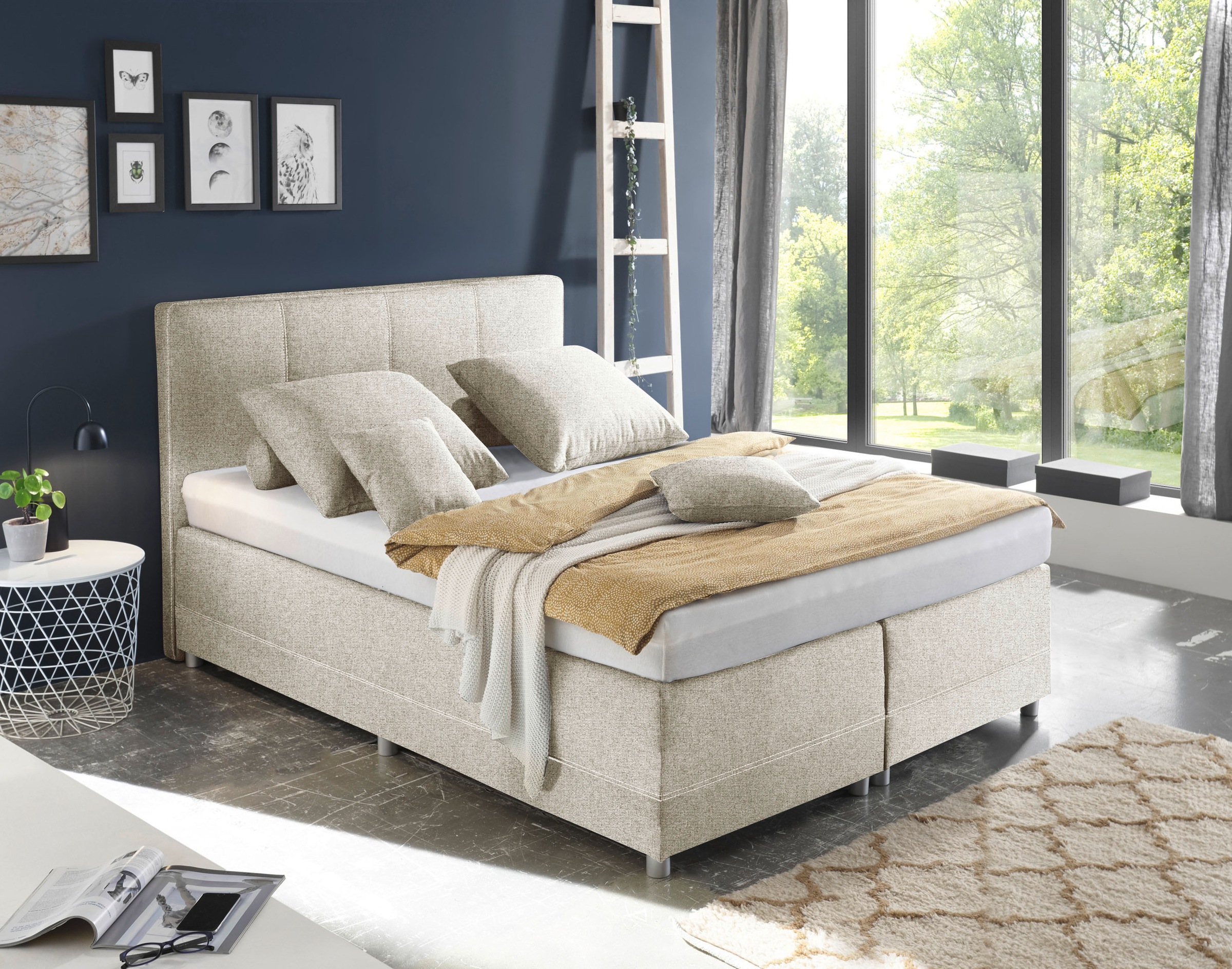 ED EXCITING DESIGN Boxspringbett »Luanda«, wahlweise mit Matratze und Topper