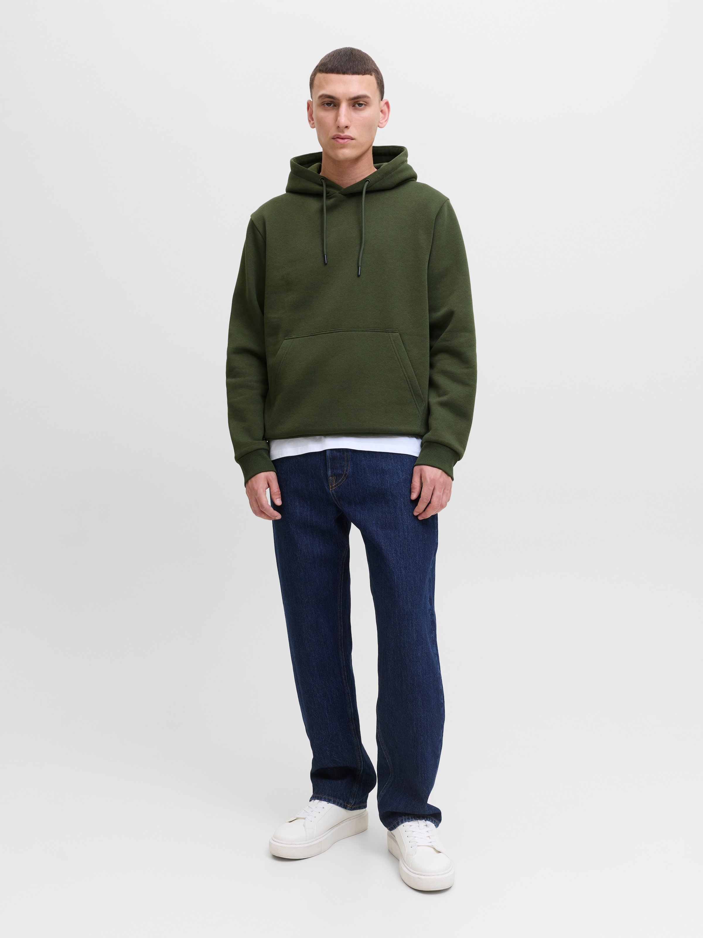 Jack & Jones Kapuzensweatshirt »JJEBRADLEY SWEAT HOOD NOOS«, mit Känguru Tasche