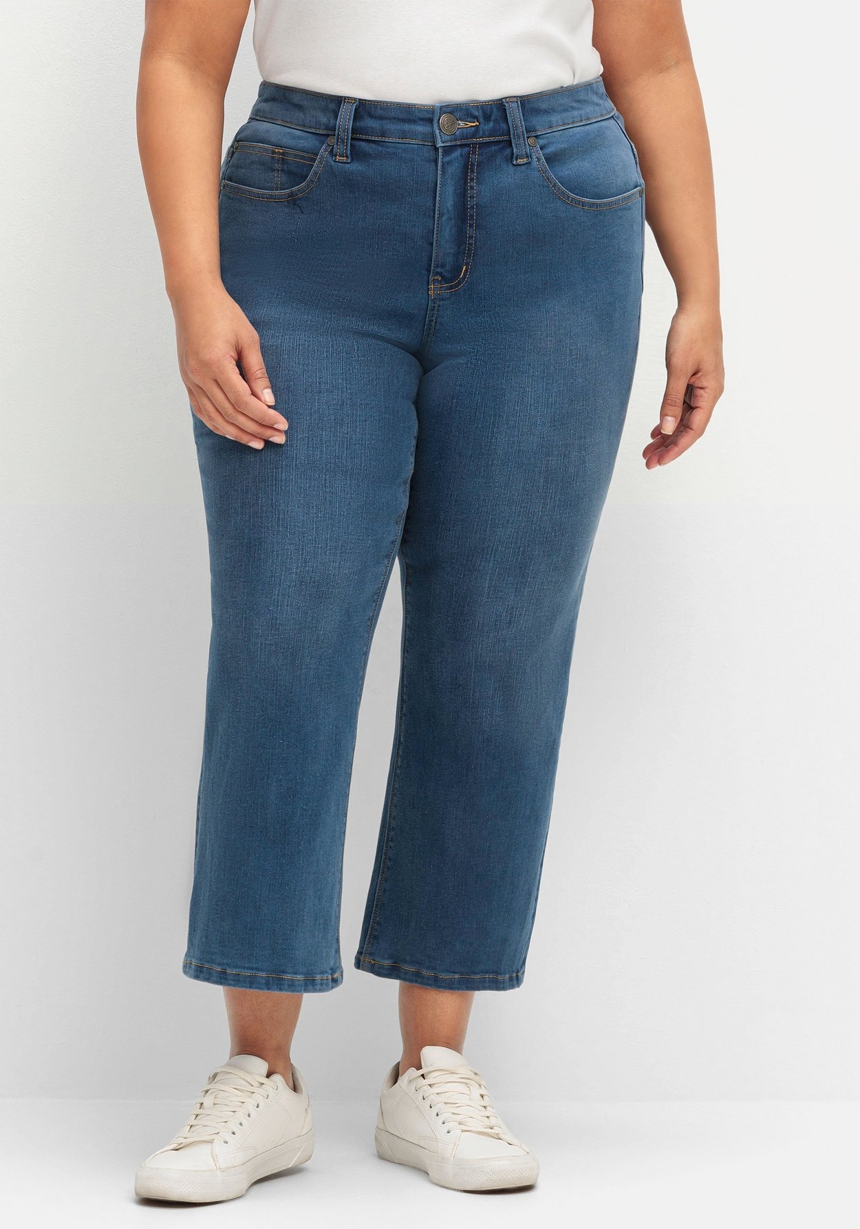 Sheego Stretch-Jeans »Bootcut-Jeans in 7/8-Länge, mit Bodyforming-Effekt«
