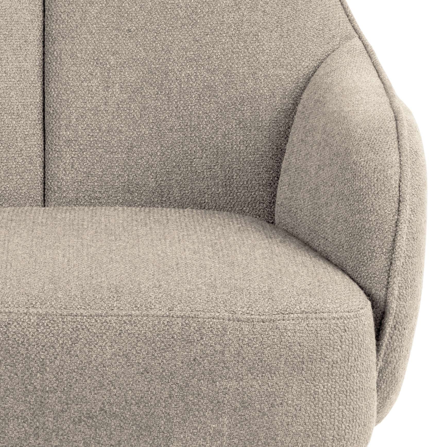 ACTONA GROUP Loungesessel »Texas«, Lehnstuhl, Boucle beige, Gestell matt schwarz rau Stahl, 73x92x98cm