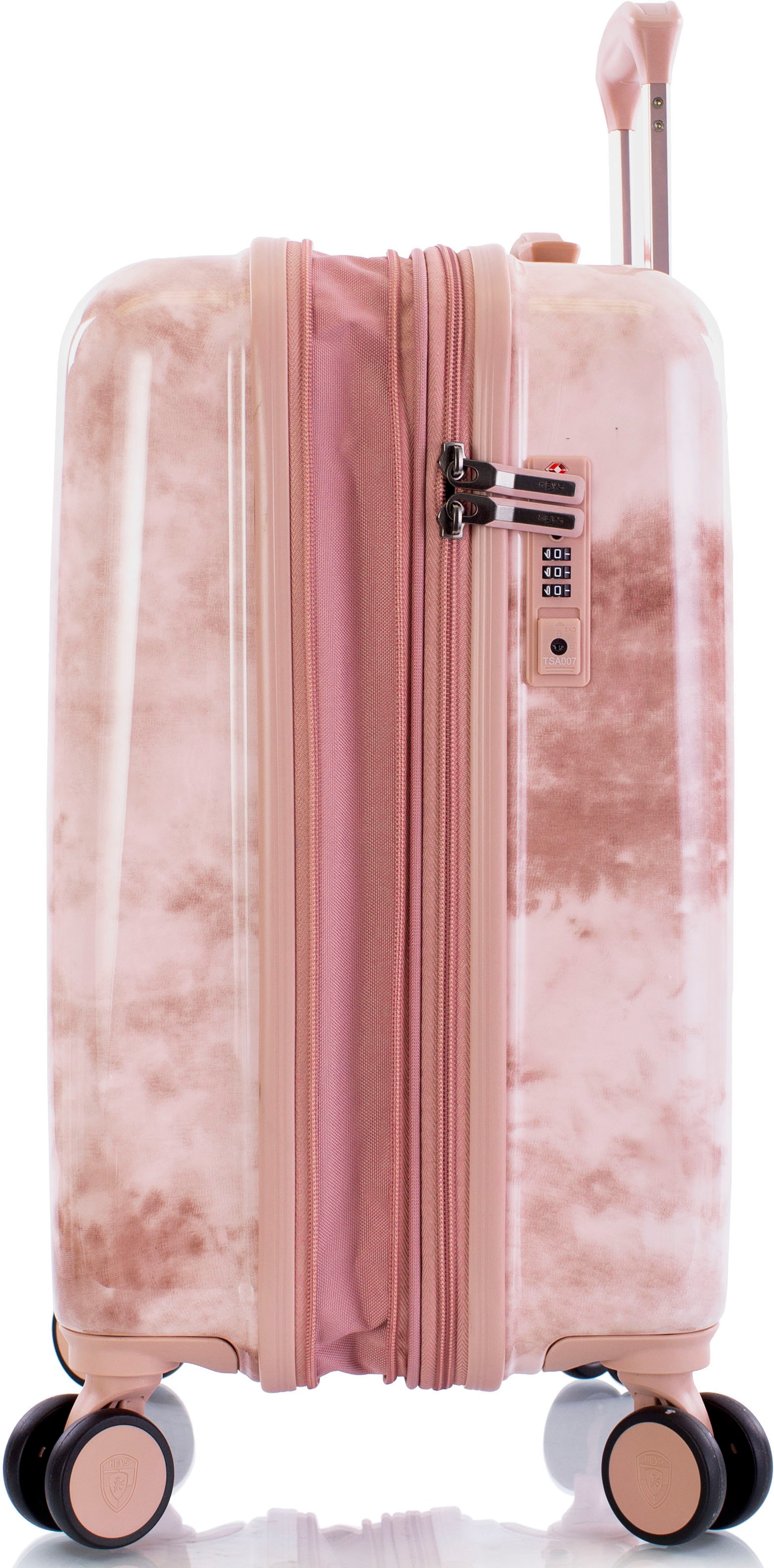 Heys Hartschalen-Trolley »Tie-Dye pink, 53 cm«, 4 Rollen, Heys x Joachim Llambi Hartschalen-Koffer Volumenerweiterung