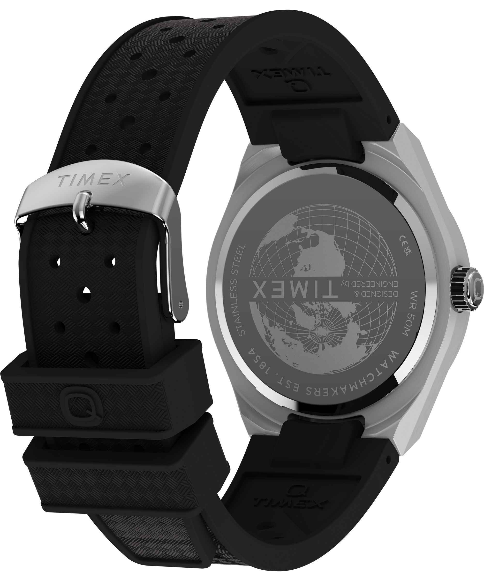 Timex Quarzuhr »Q Timex Continental GMT« Armbanduhr, Herrenuhr, analog, Tag, Beleuchtung