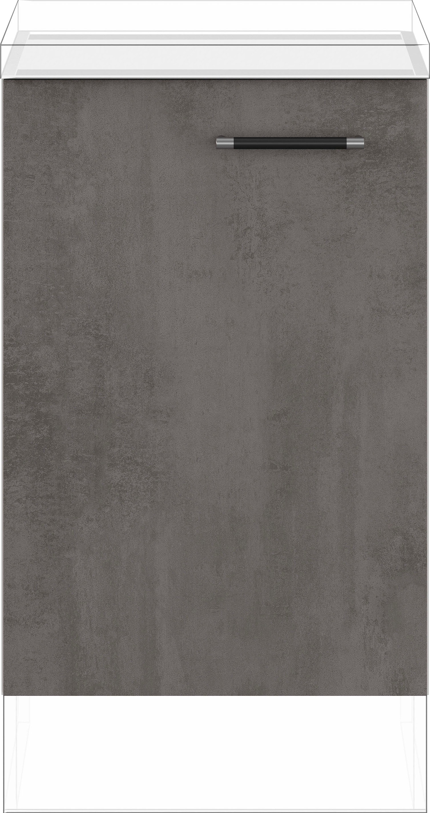 IMPULS KÜCHEN Unterschrank »"Prag und Valencia", Breite/Höhe: 50/72,3 cm« vormontiert, mit Drehtür, mit verstellbaren Fachböden