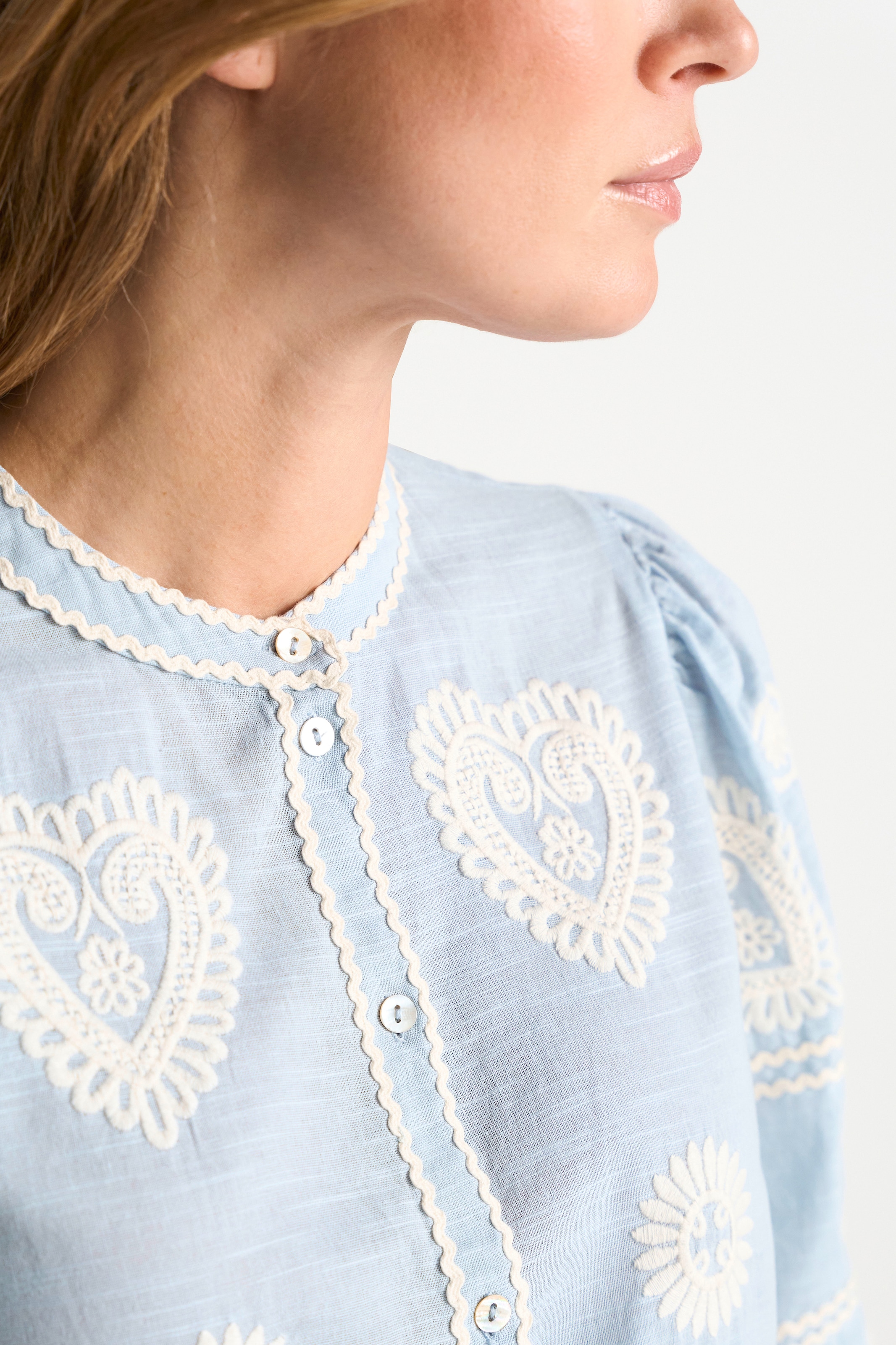RICHROYAL Klassische Bluse Regular fit mit Stickereien